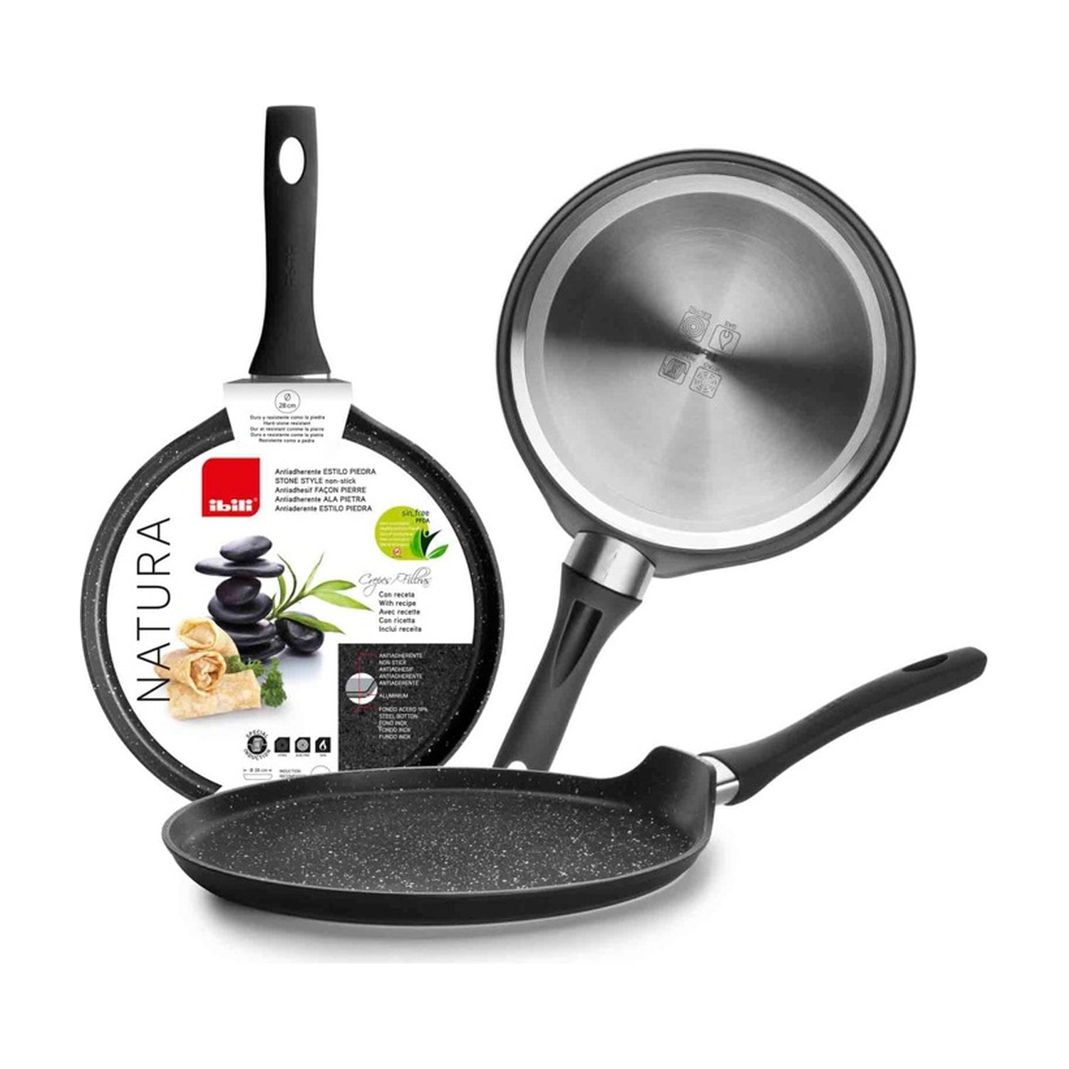 Ibili Natura Pannenkoekenpan - 25 cm op witte achtergrond