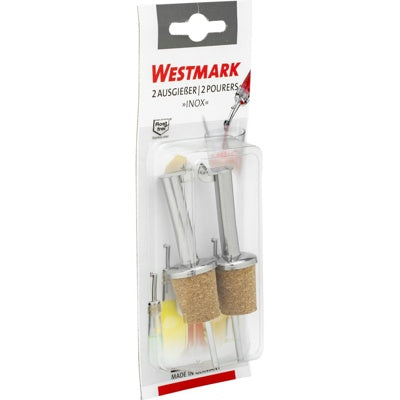 Westmark Schenktuit - 2 stuks, zilver, blisterverpakking 'Ausgießer Pourers Inox' met twee schenktuiten