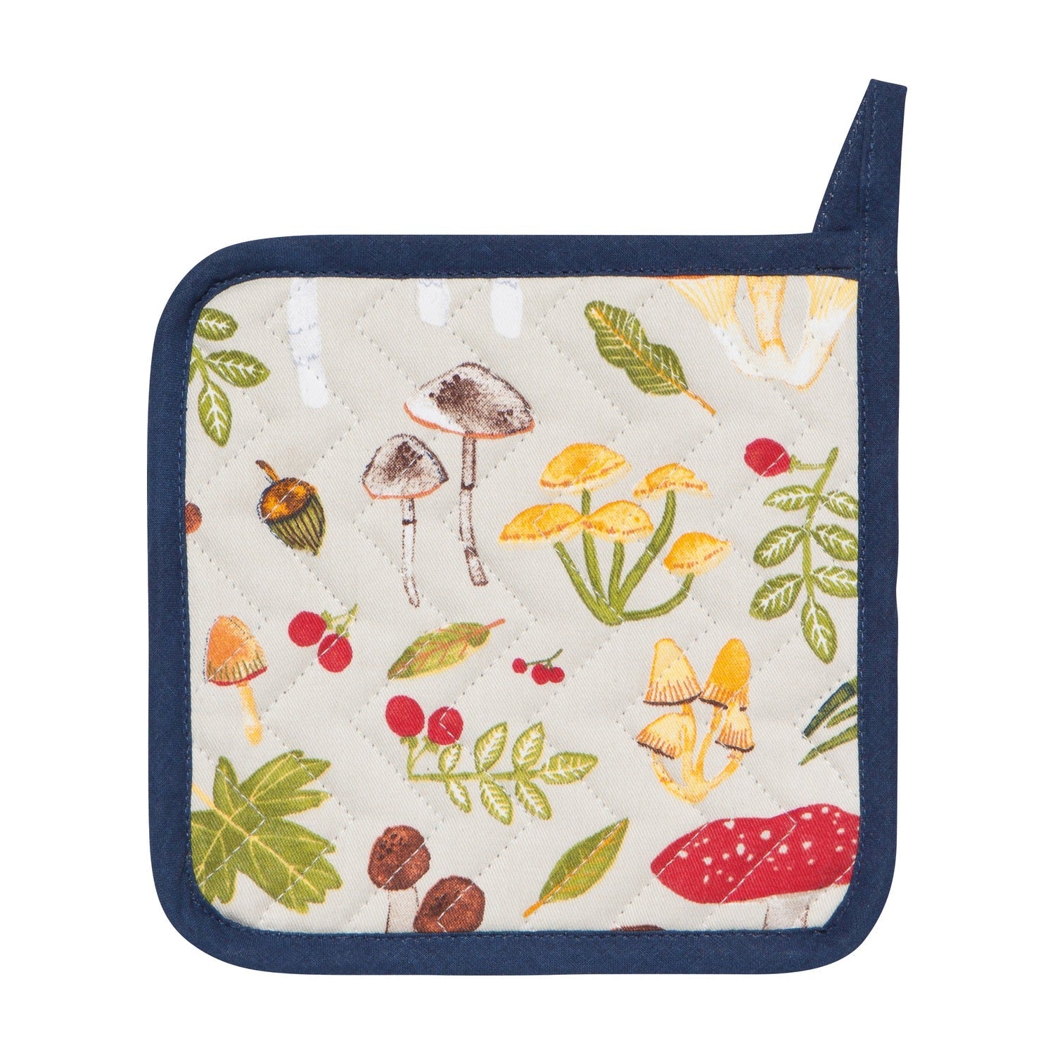 Now Designs Pannenlap - Field Mushrooms op witte achtergrond