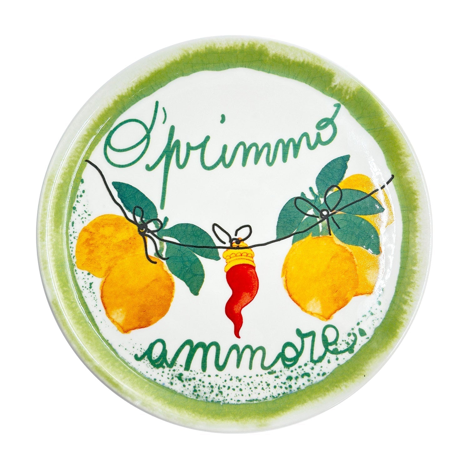 Rose & Tulipani Aumm Pizzabord O Primmo Ammore op witte achtergrond