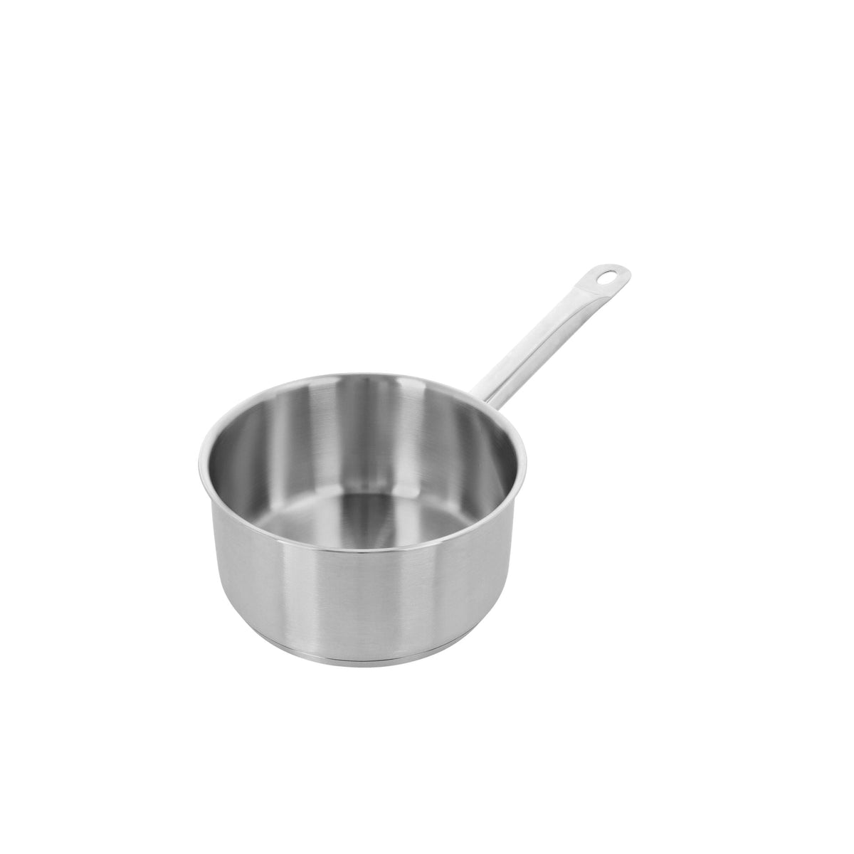 Demeyere Classic Pro 3 Steelpan 14 cm zonder deksel, schuin van bovenaanzicht op witte achtergrond