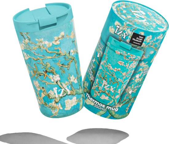 IZY Thermosbeker Amandelbloesem Van Gogh - 350 ml op witte achtergrond