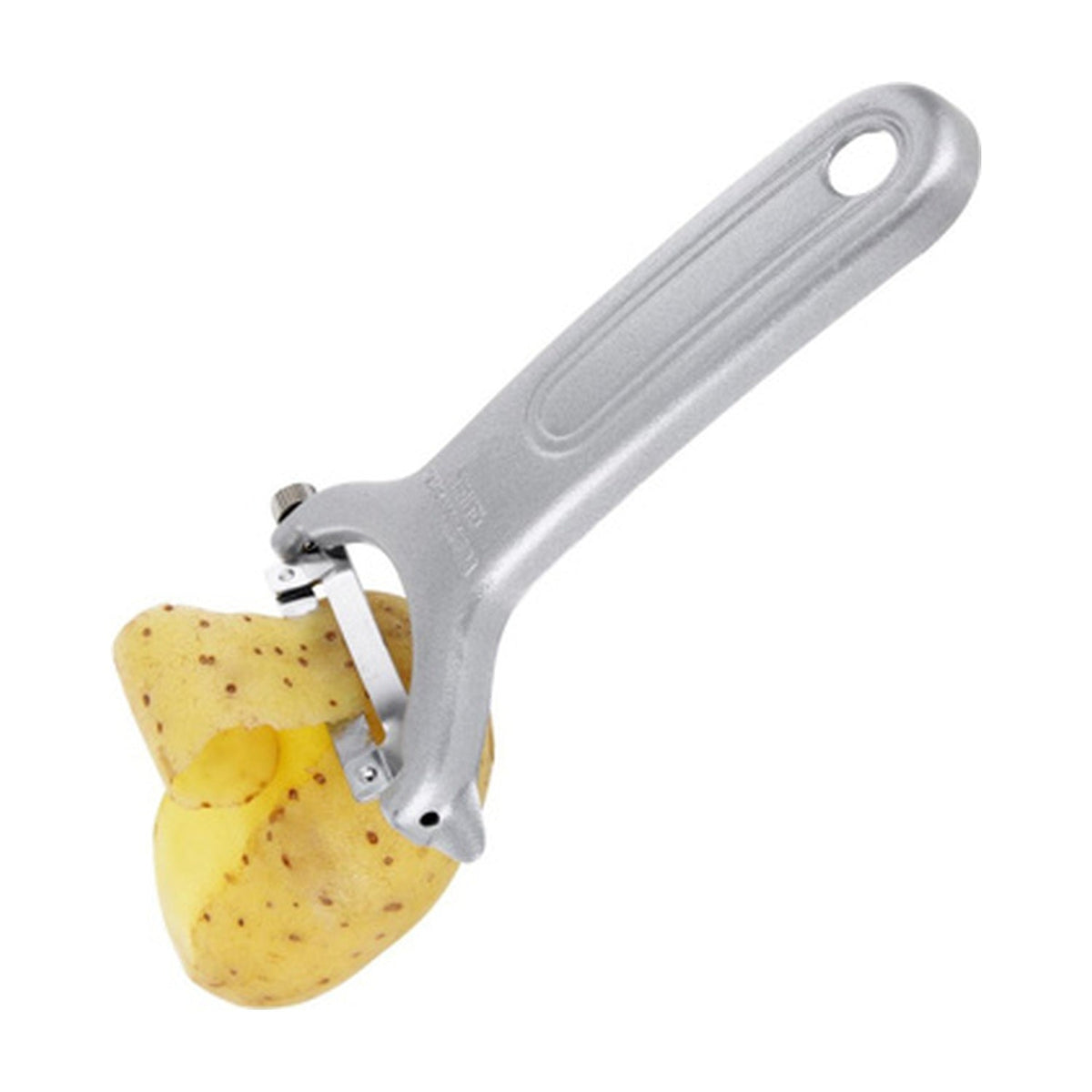 Westmark Quick Groente- en Aspergeschiller, zilver, schiller schilt een aardappel met draaibaar mesje