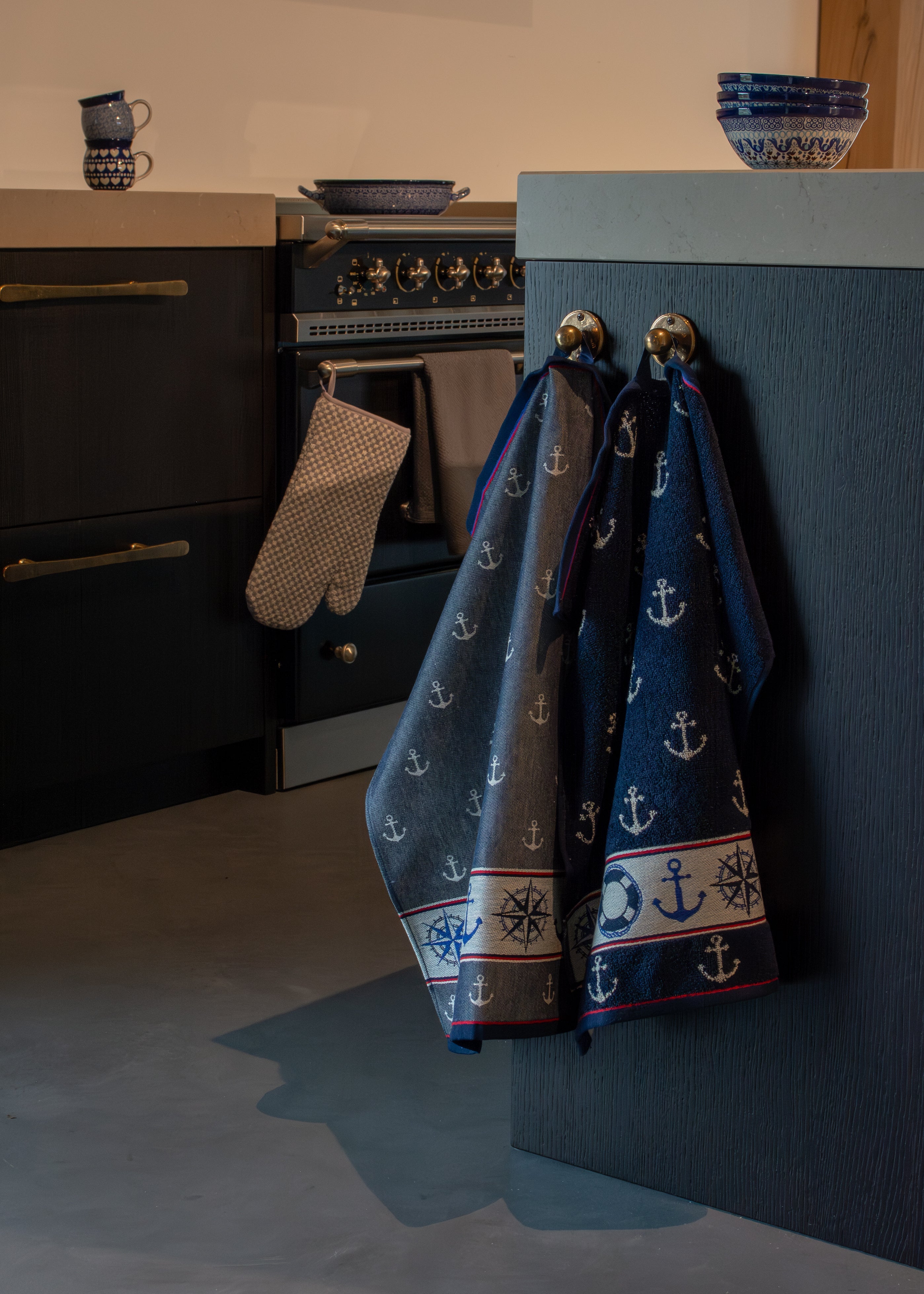 Bunzlau Castle Keukendoek - Boot Donkerblauw