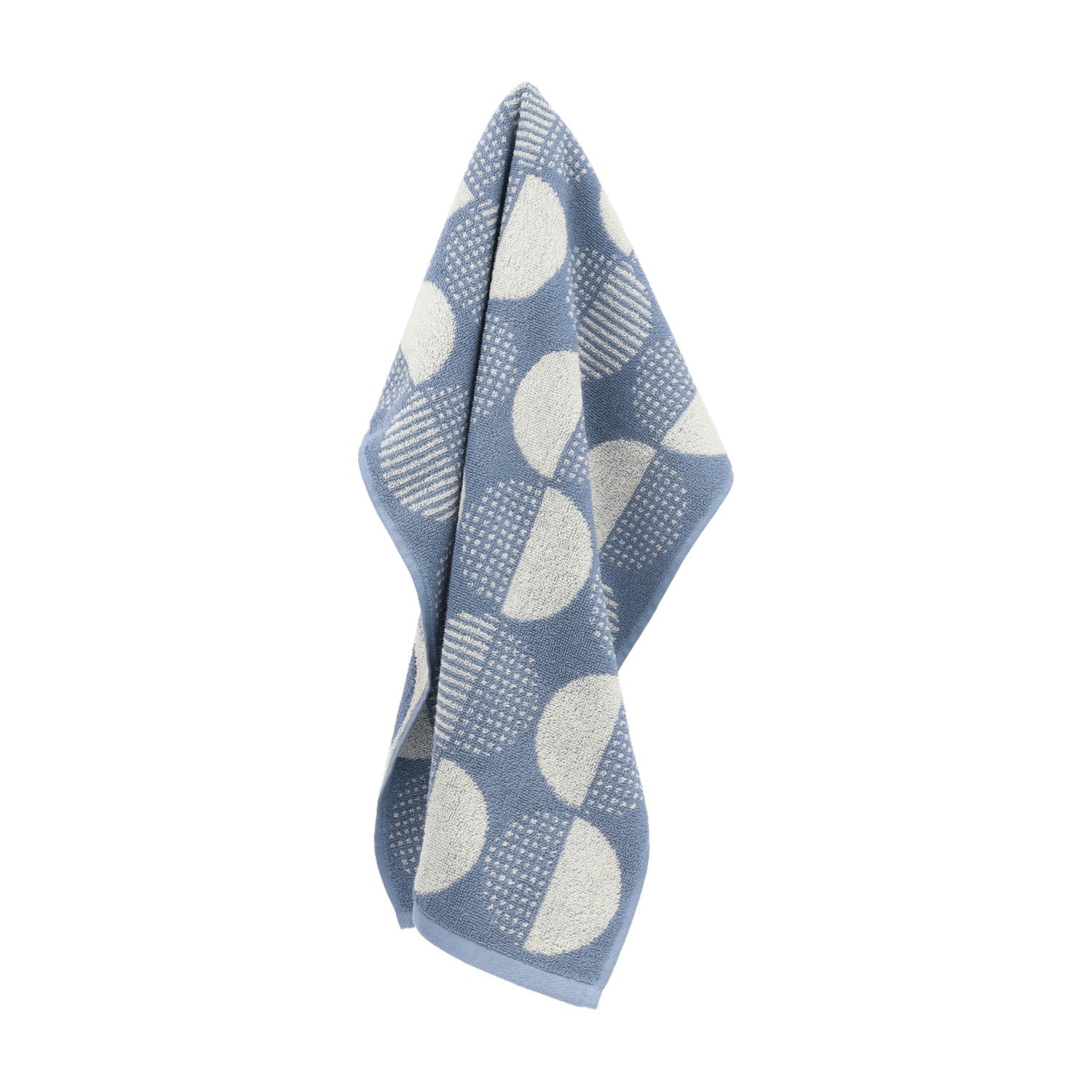 Bunzlau Castle Keukendoek - Dots Grijs-Blauw op witte achtergrond