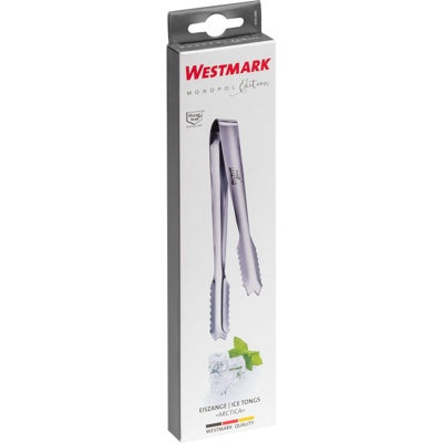 Westmark Arctica IJstang, zilver, verpakkingsdoos met productfoto en ijsblokjes