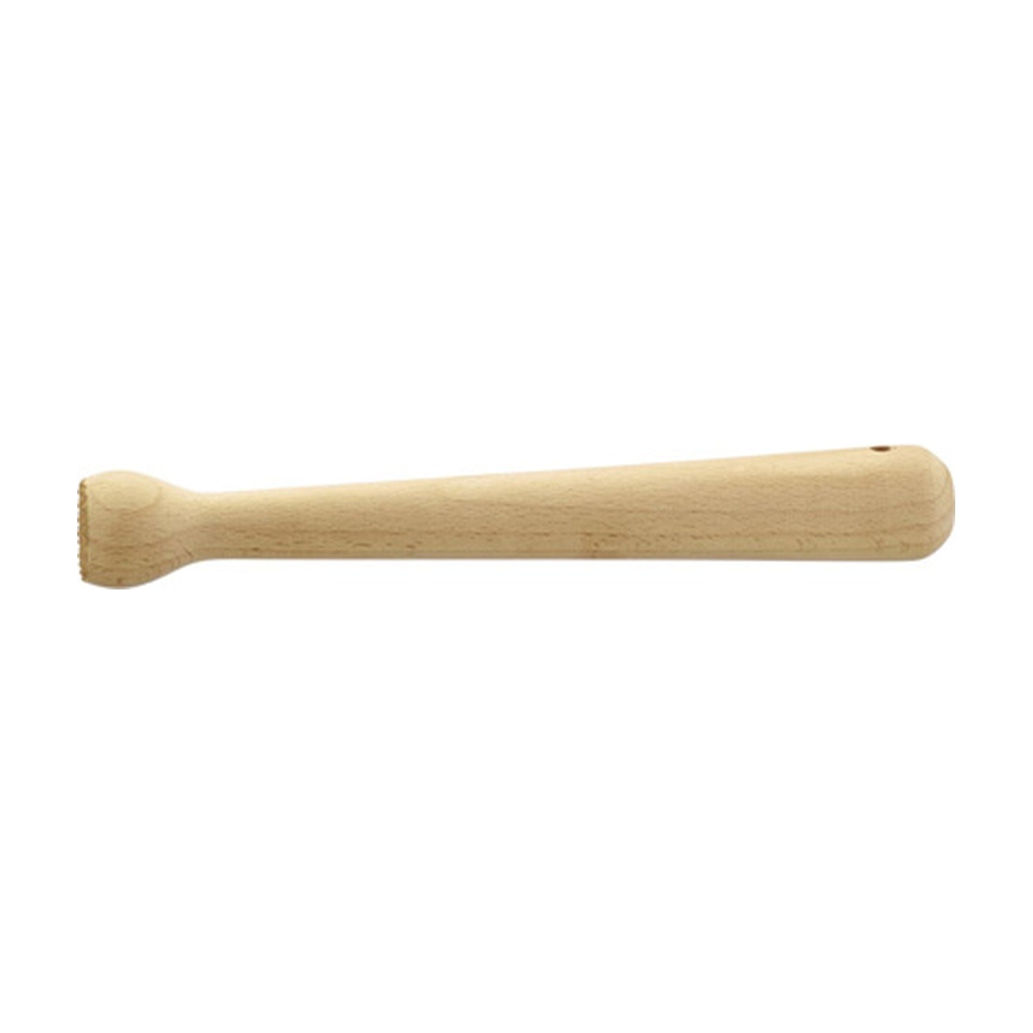 Westmark Cocktailstamper, naturel, houten stamper met gekartelde kop op witte achtergrond