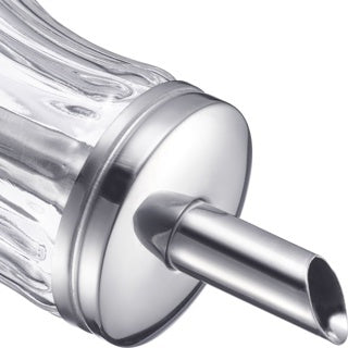 Westmark Berlin Suikerdispenser, close-up van het RVS deksel met schuine uitschenktuit