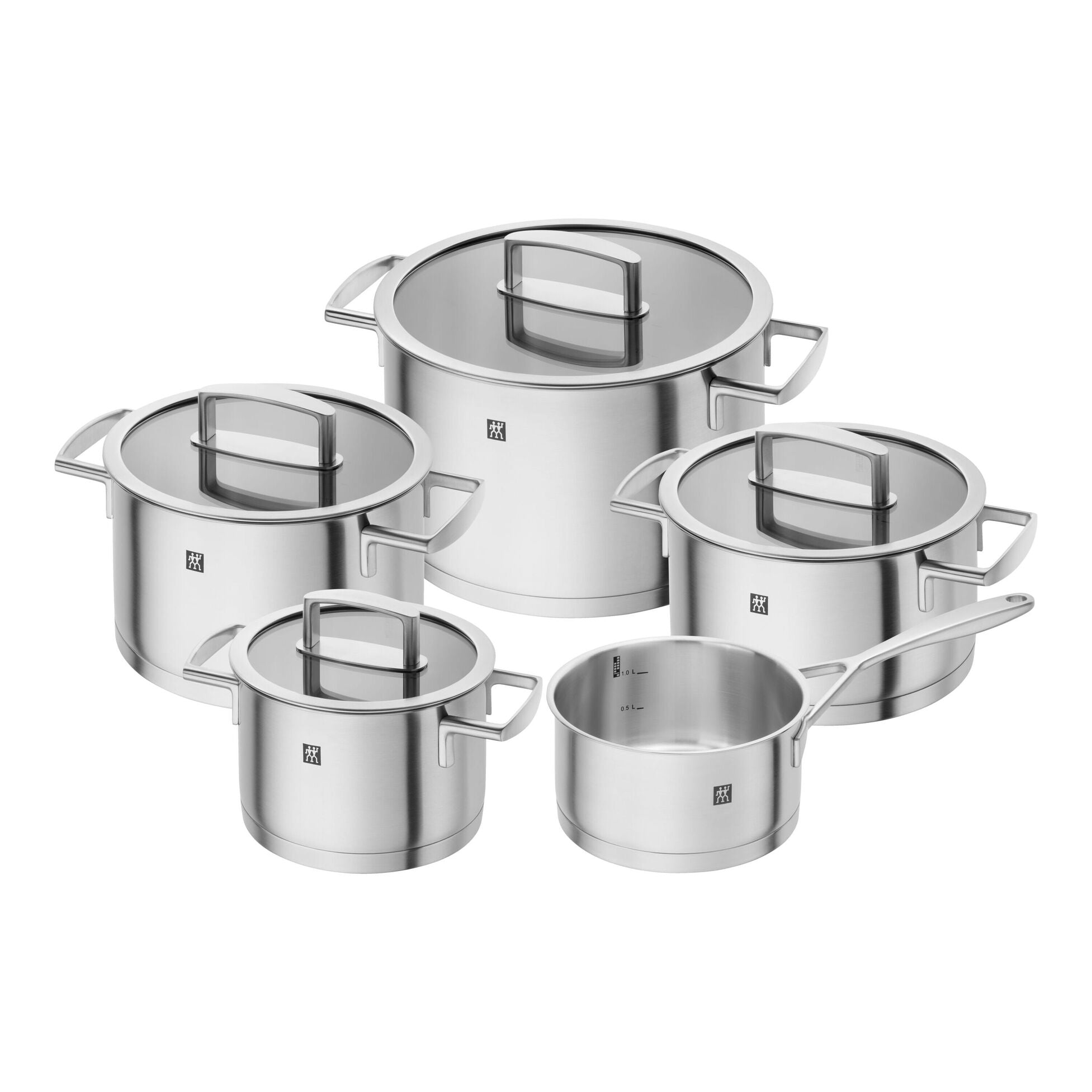 Zwilling Vitality Pannenset 5-delig op witte achtergrond