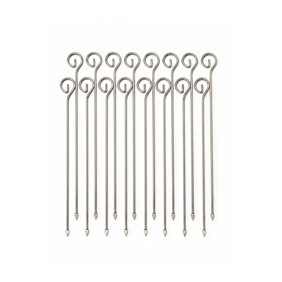 Woerdman BBQ Spiesen RVS 12 Stuks - 22 cm op witte achtergrond