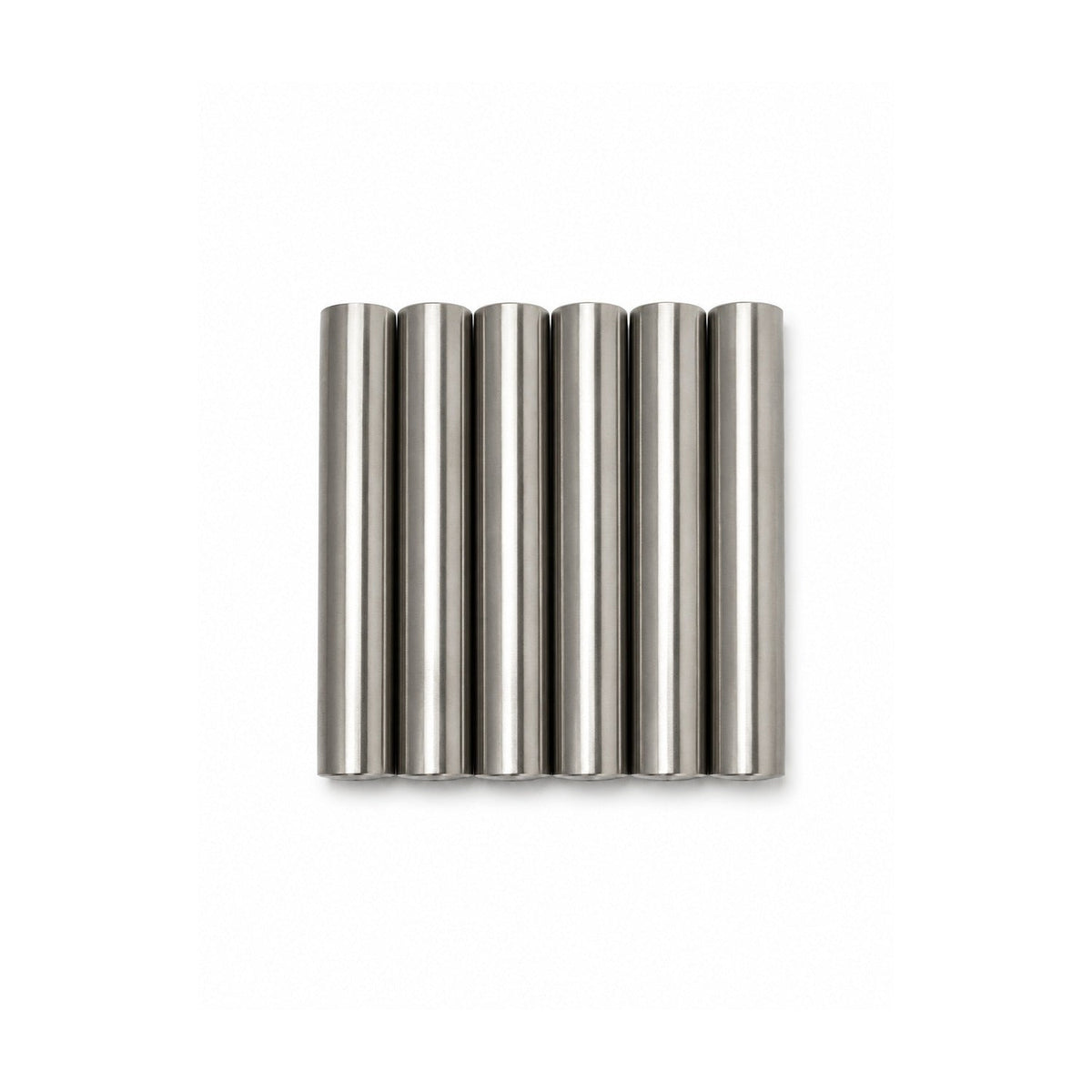 Woerdman Cannelloni Rollen RVS - 12 x 1,5 cm op witte achtergrond