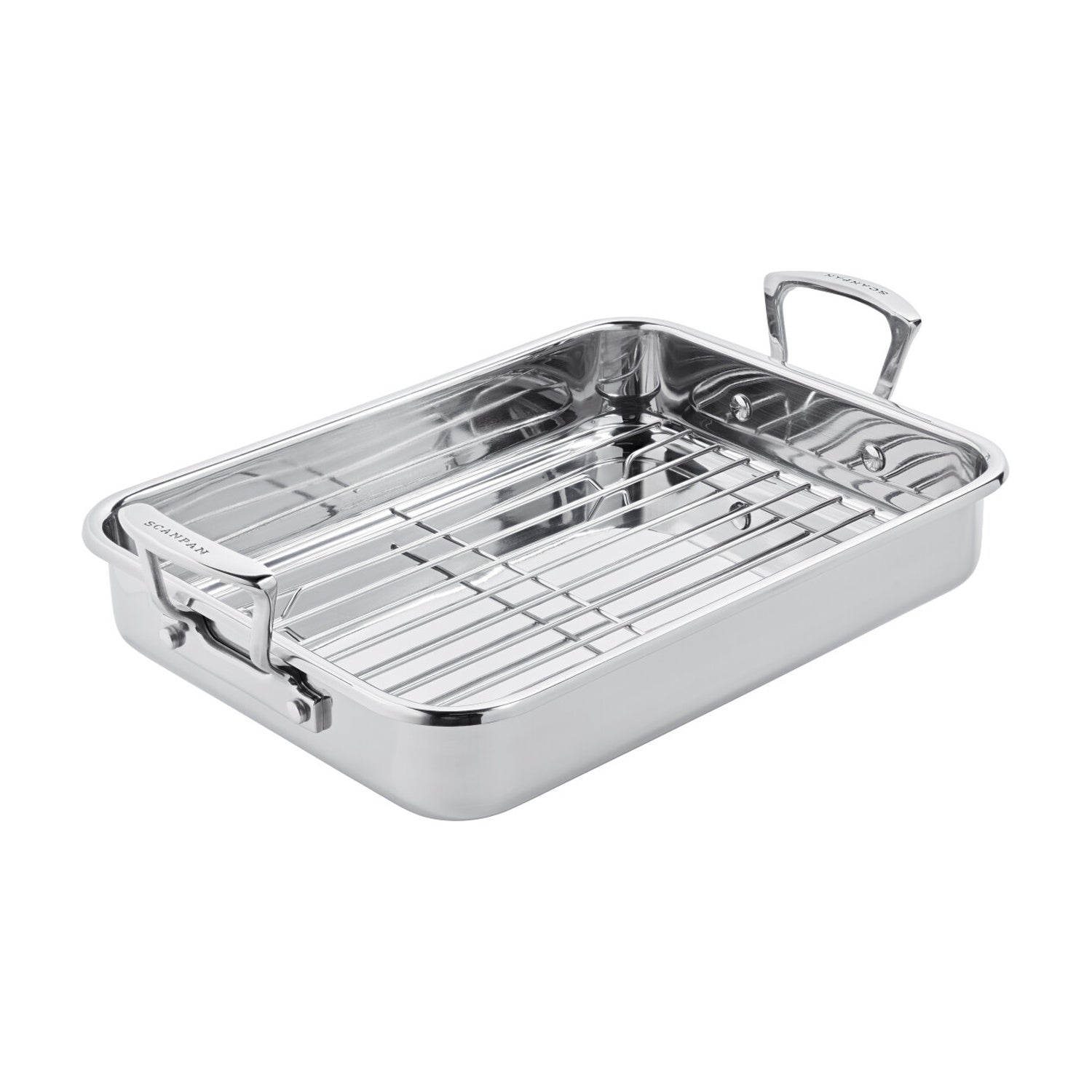 Scanpan Impact Braadslede RVS - 42 x 26 cm op witte achtergrond