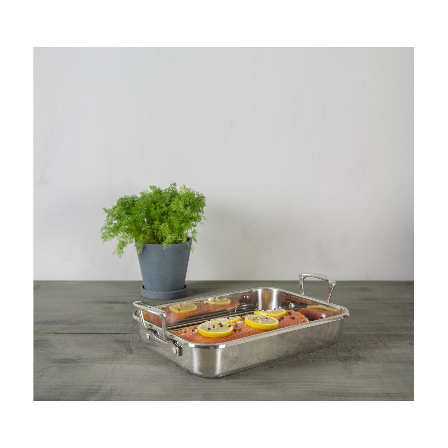 Scanpan Impact Braadslede RVS - 42 x 26 cm, sfeerbeeld