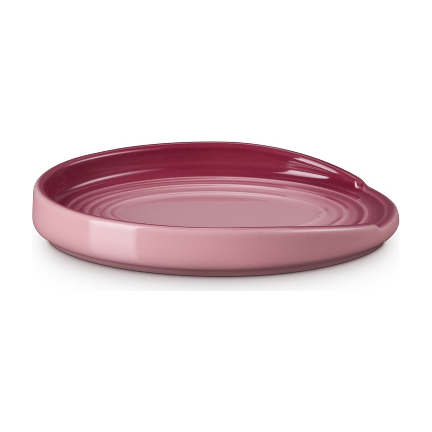 Le Creuset Lepelhouder Ovaal Rose Quartz - 15 cm op witte achtergrond