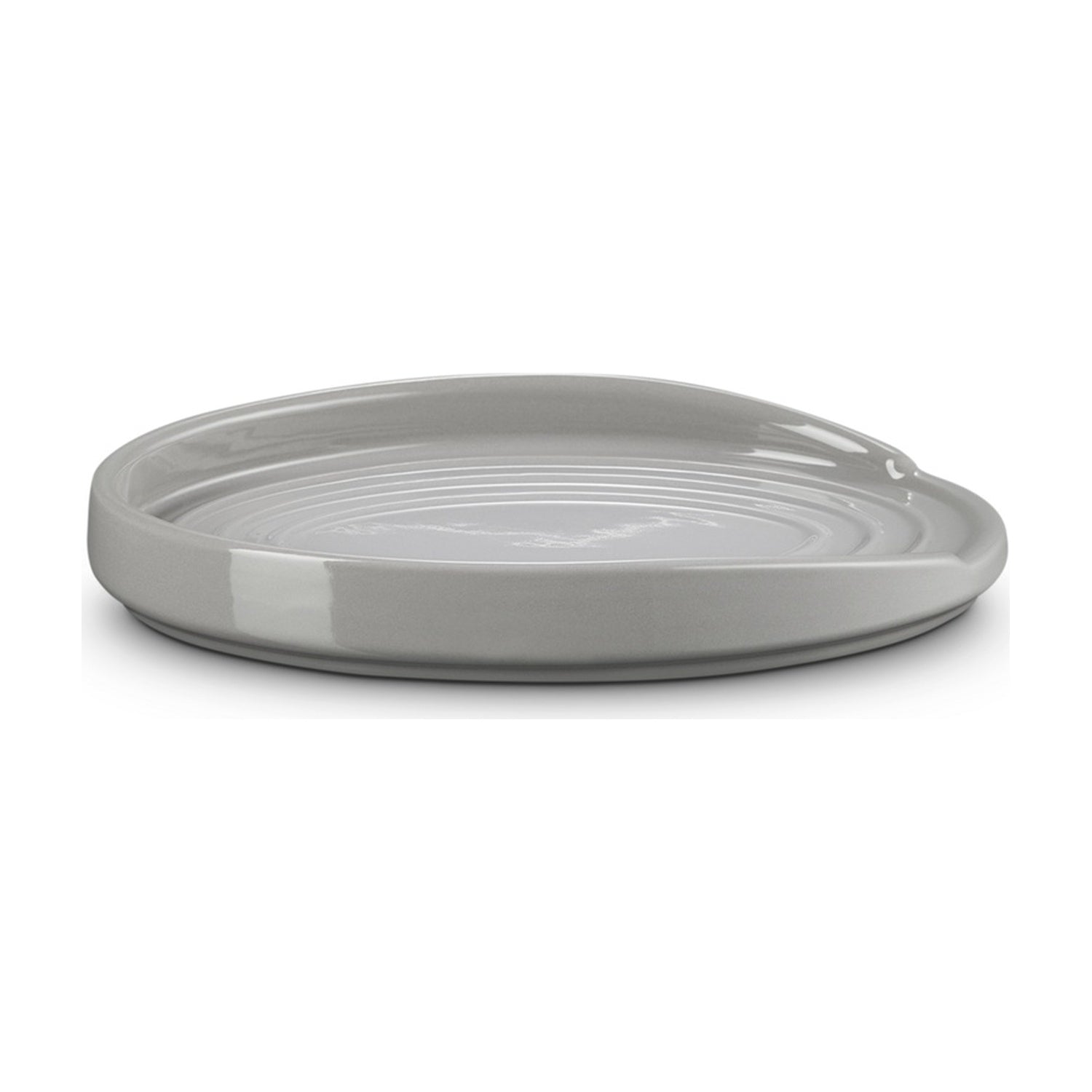 Le Creuset Lepelhouder Ovaal Mist Grey - 15 cm op witte achtergrond