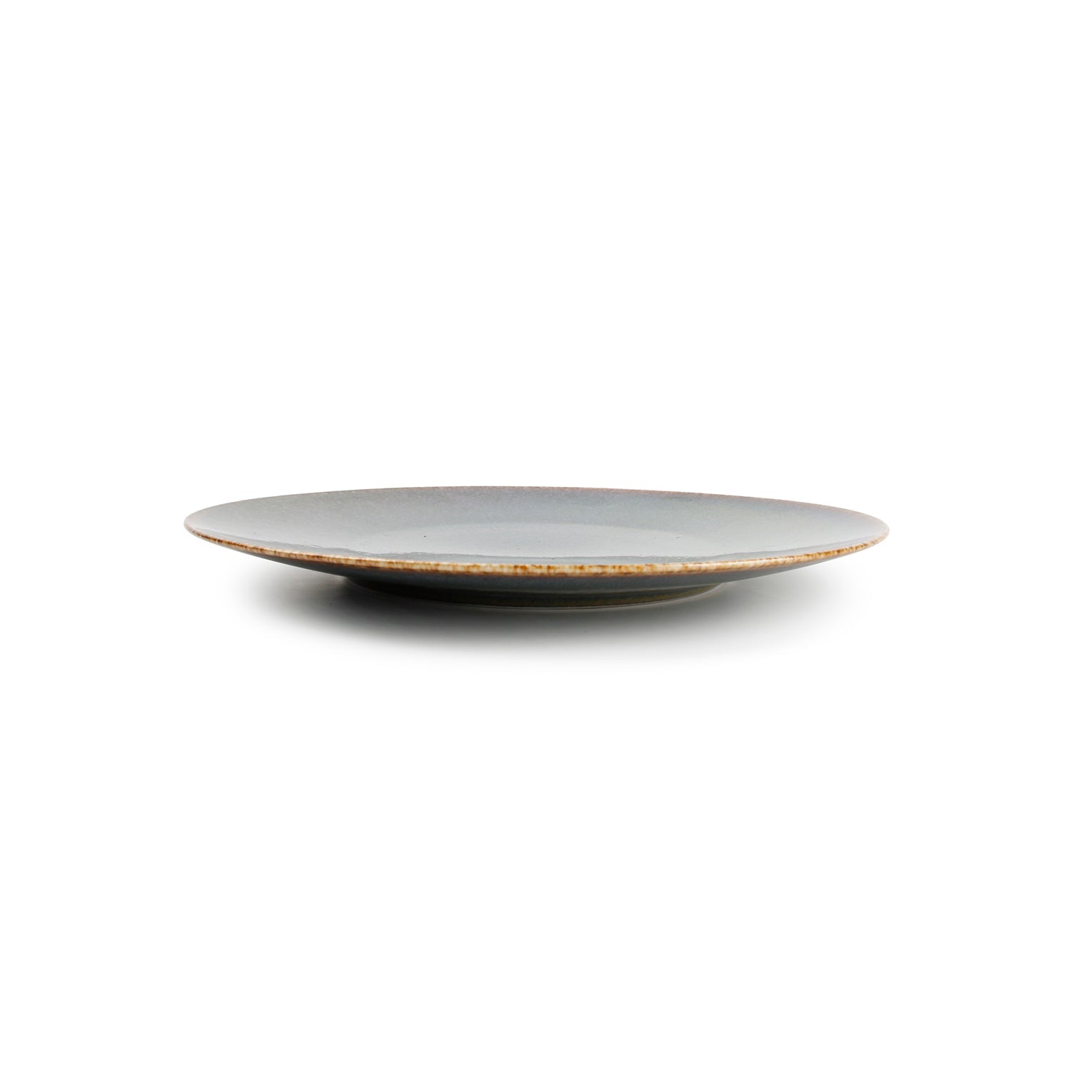 BonBistro Cirro dinerbord van 27 cm van opzij, plat model met reactief glazuur in aardetinten
