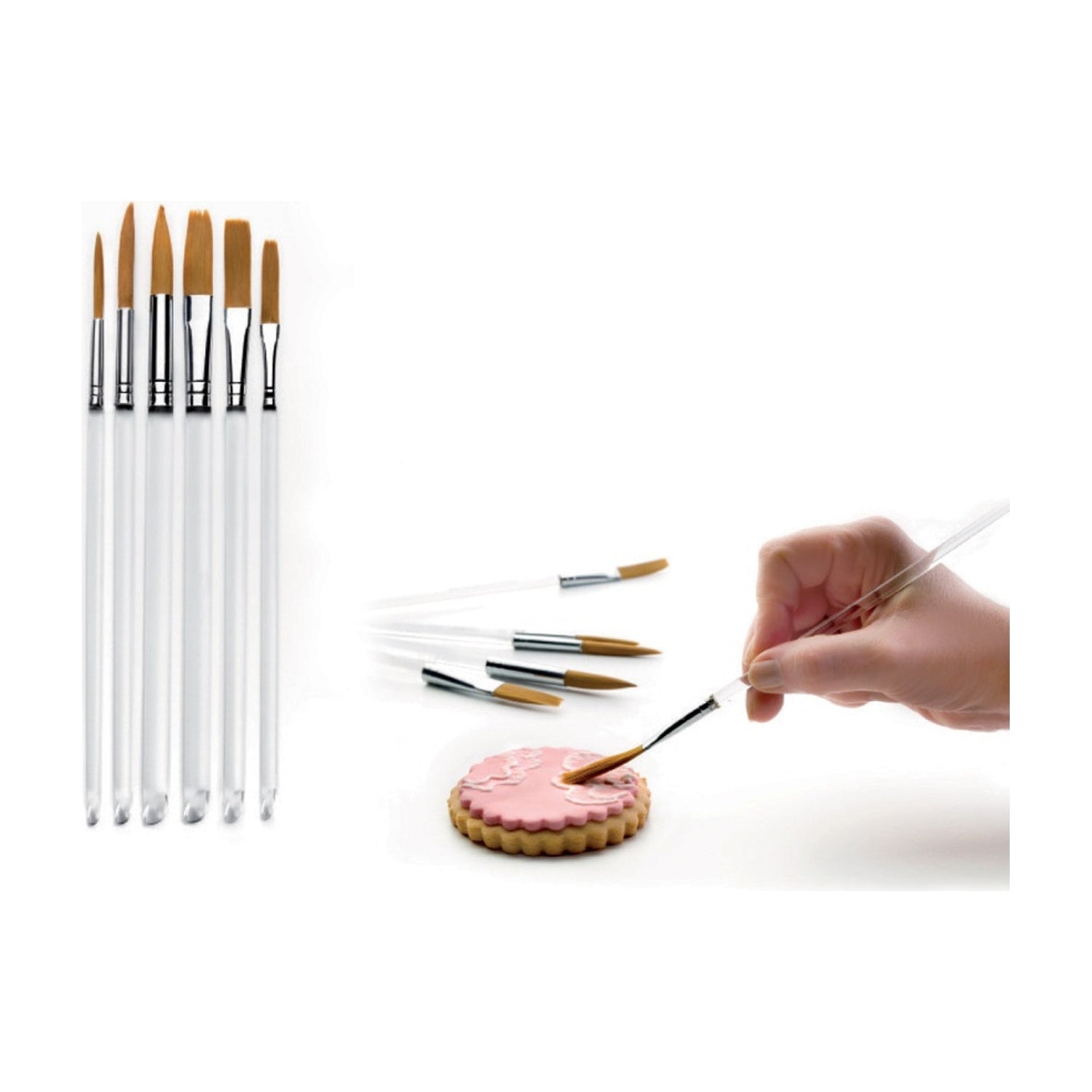 Ibili Brush & Penselen - 6 stuks op witte achtergrond
