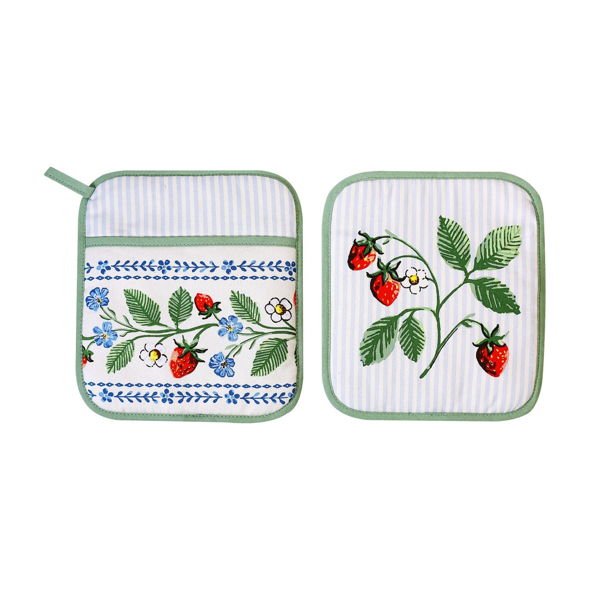 Ulster Weavers Pannenlap - Strawberry Patch op witte achtergrond