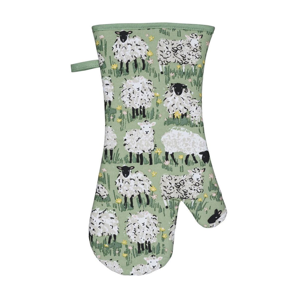 Ulster Weavers Ovenwant Katoen - Woolly Sheep op witte achtergrond