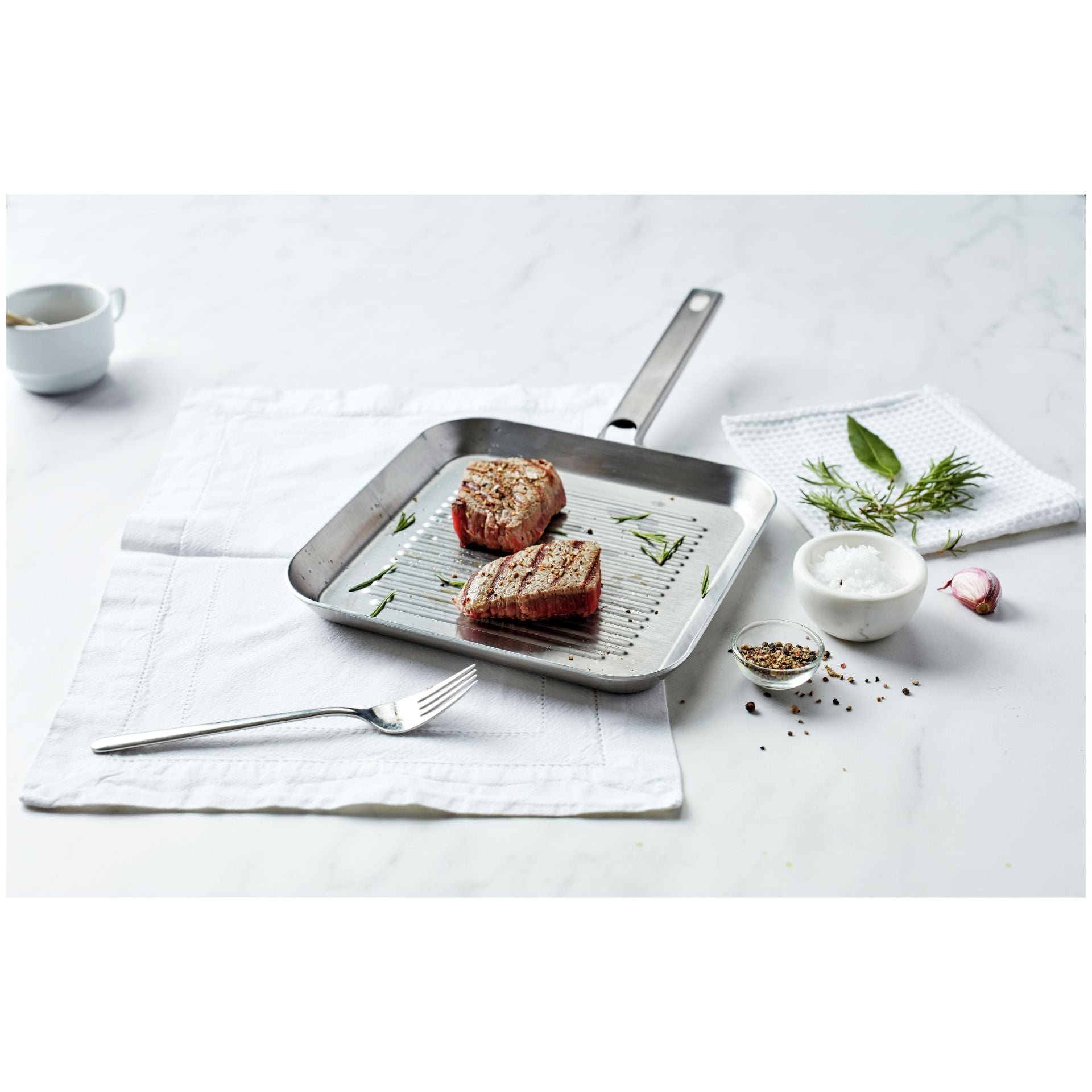 Demeyere Resto 3 Grillpan - 24 cm, detailfoto