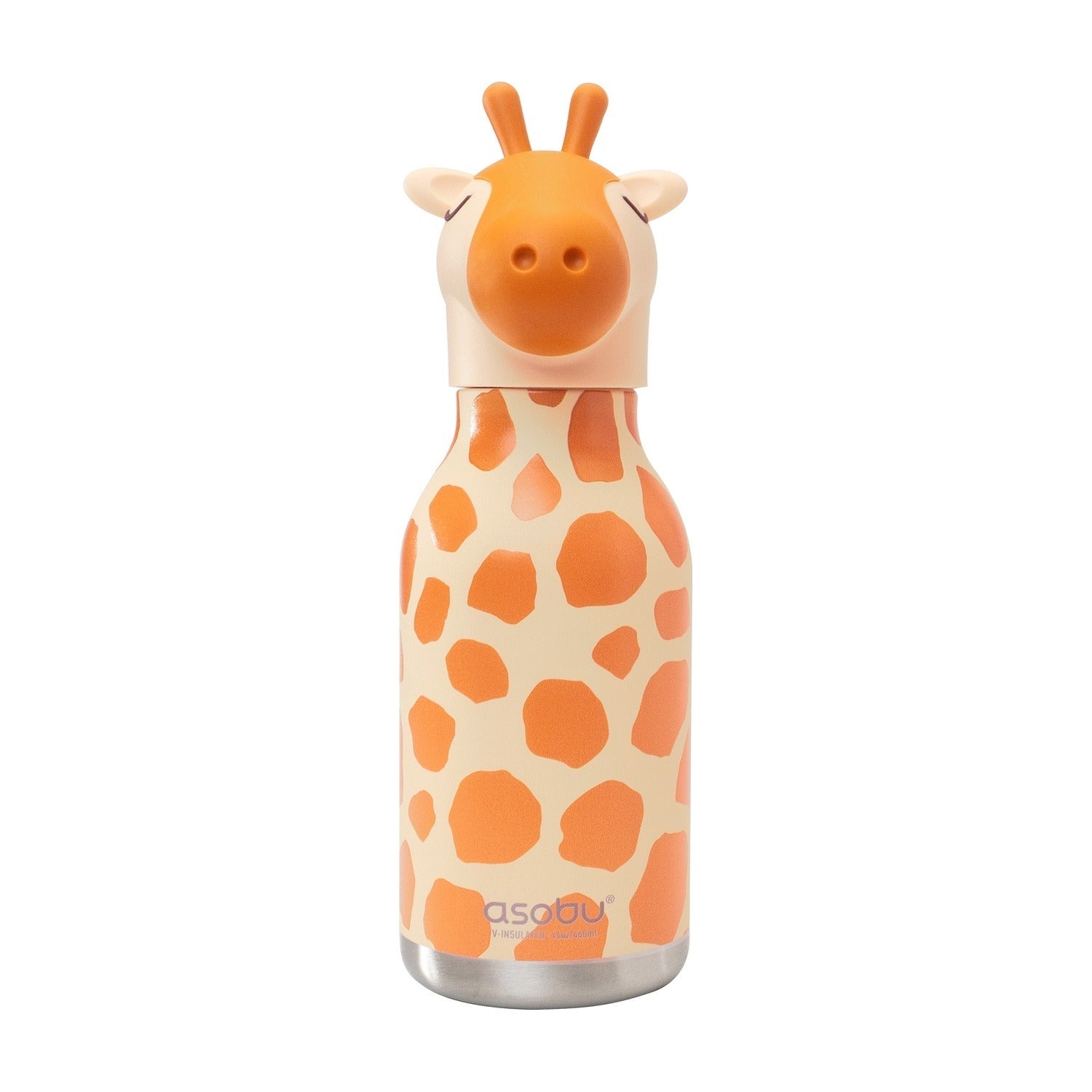 Asobu Bestie Thermosfles Giraffe - 470 ml op witte achtergrond