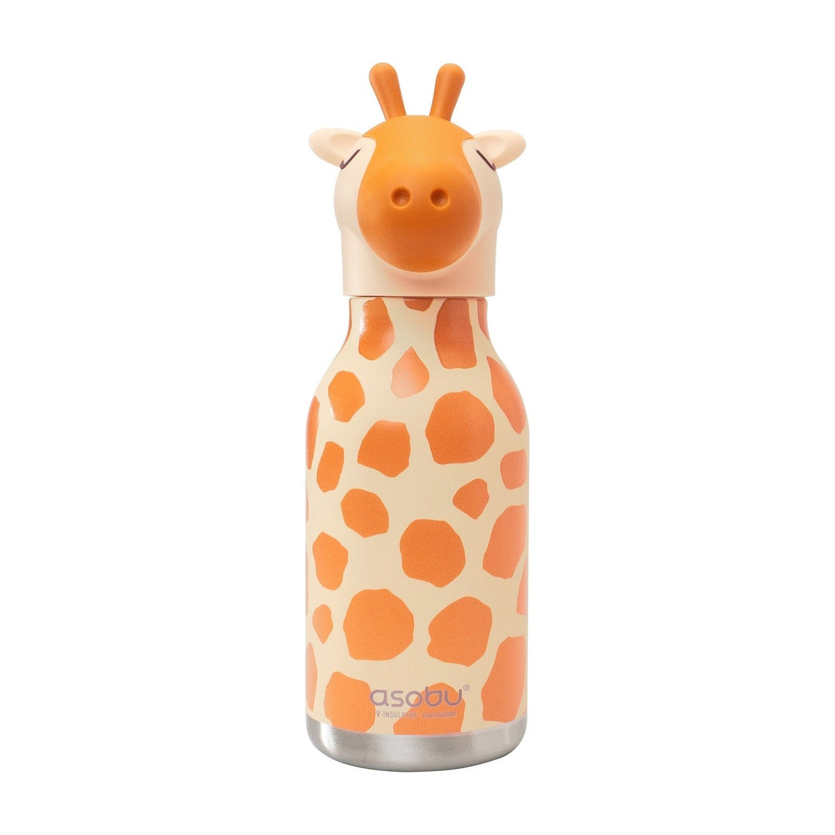 Asobu Bestie Thermosfles Giraffe - 470 ml op witte achtergrond