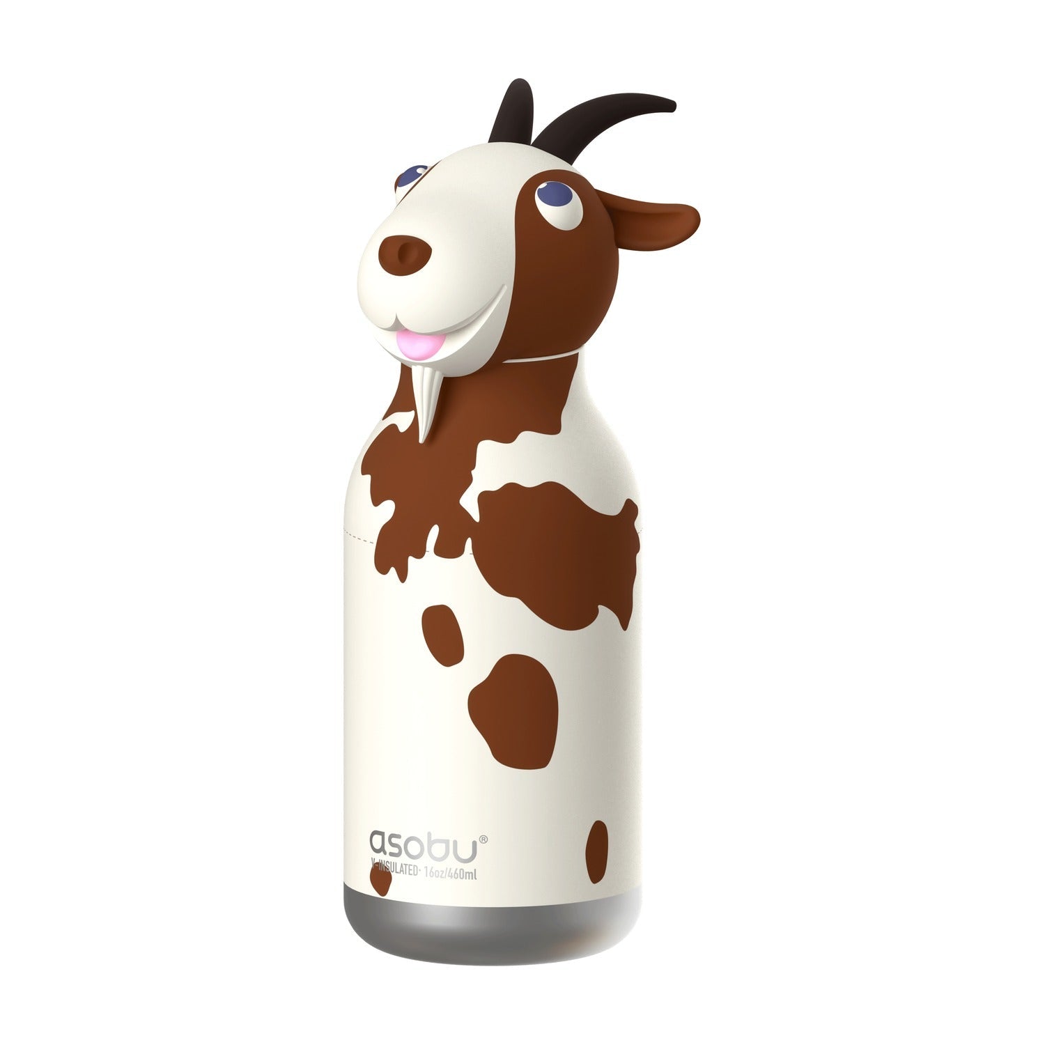 Asobu Bestie Thermosfles Geit - 470 ml op witte achtergrond
