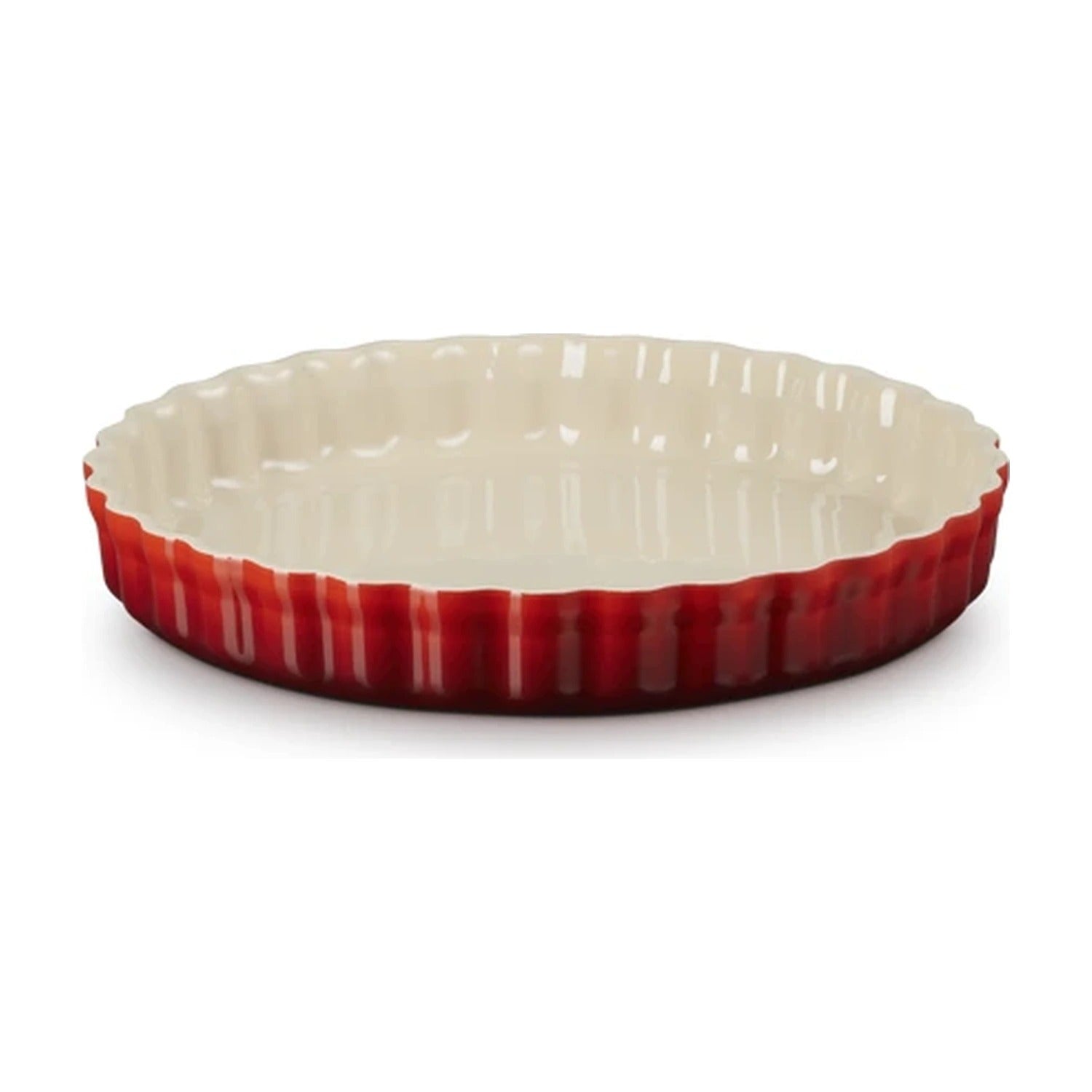 Le Creuset Taartvorm Kersenrood - 28 cm op witte achtergrond