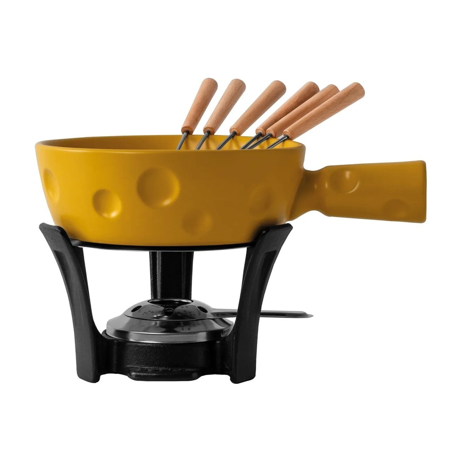 Boska Fondueset Super Cheesy op witte achtergrond