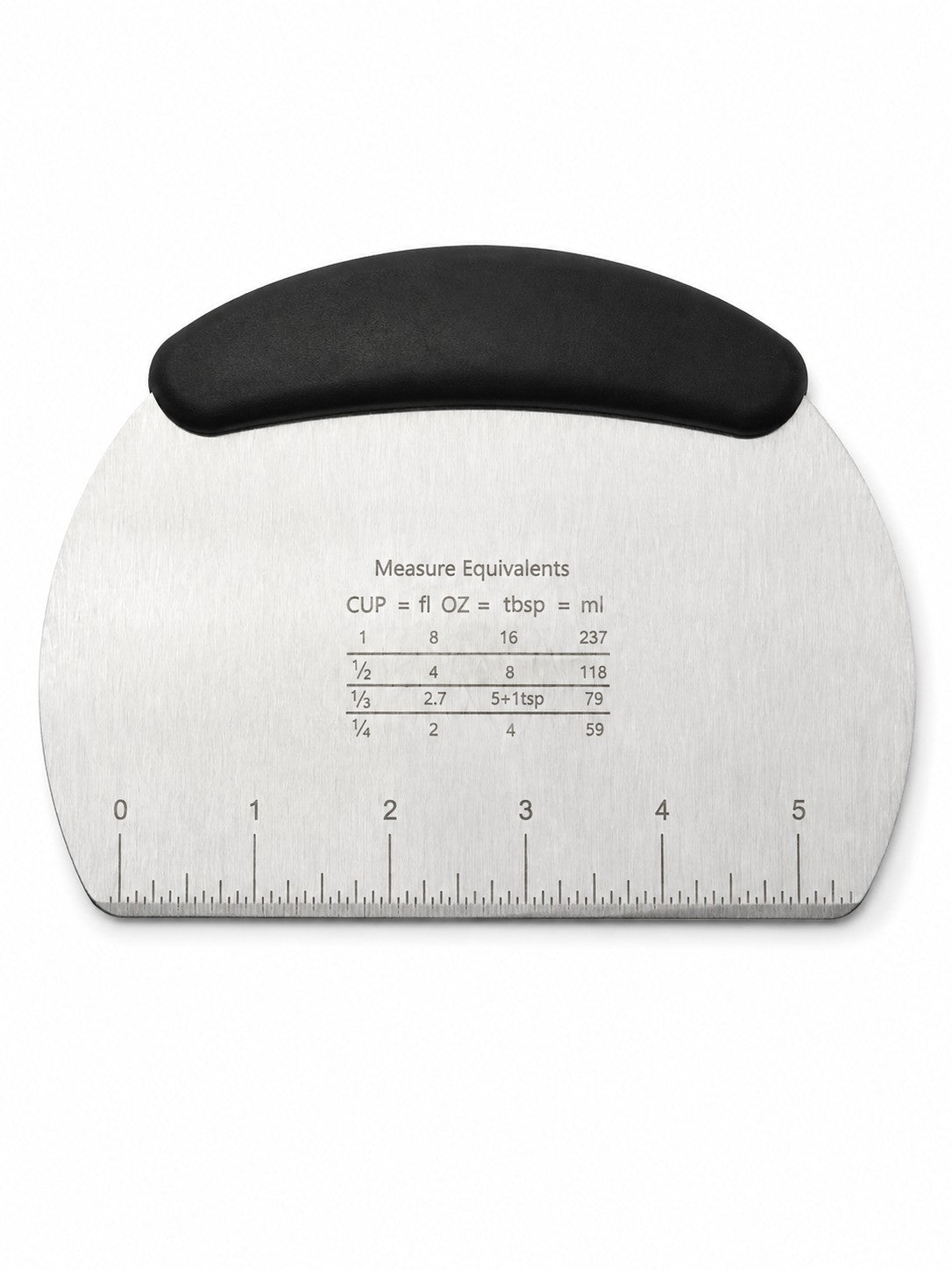 Woerdman Deegschraper Halve Maan RVS - 16 cm - detailfoto