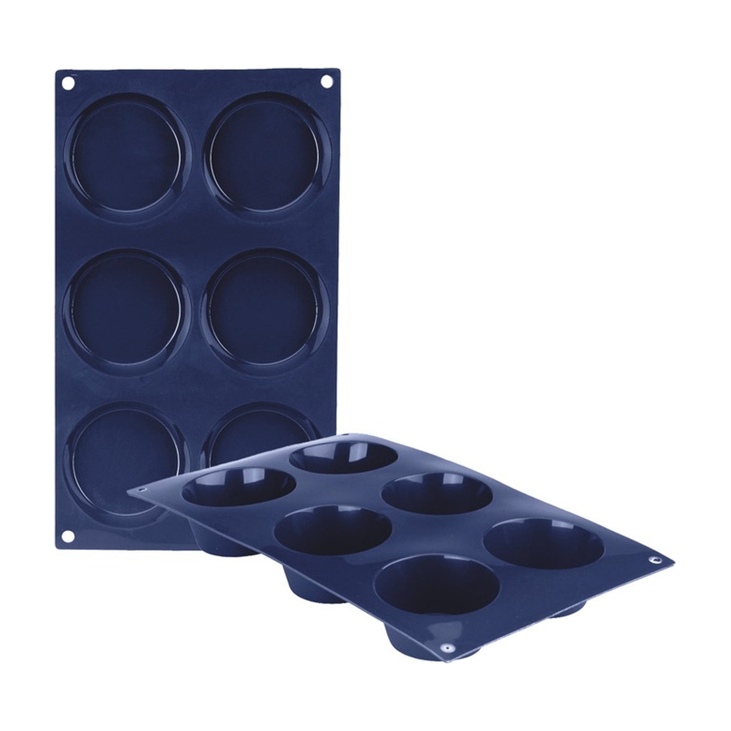 Ibili Siliconen Cupcakevorm - 6 stuks op witte achtergrond