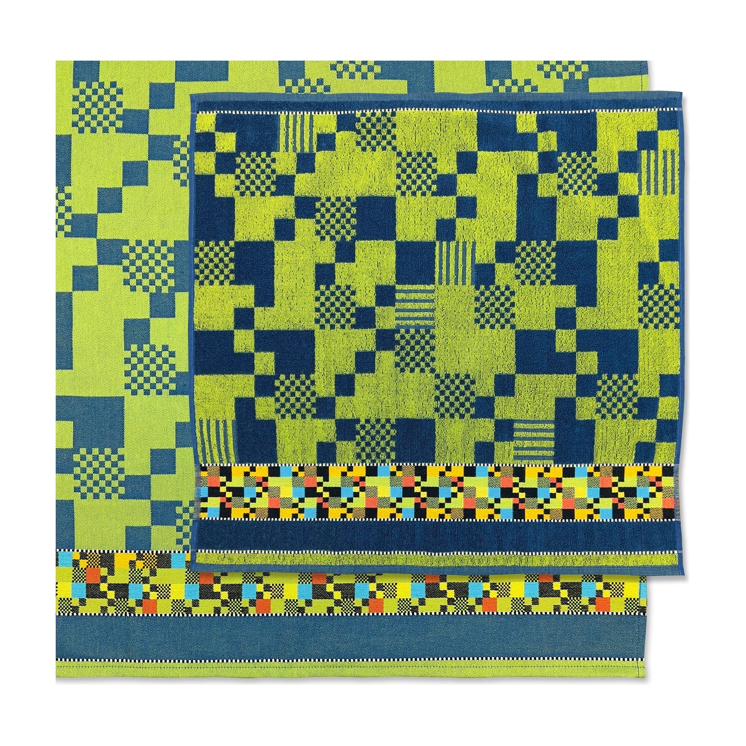 Mariëtte Wolbert Keukendoek - Soft Square Petrol op witte achtergrond