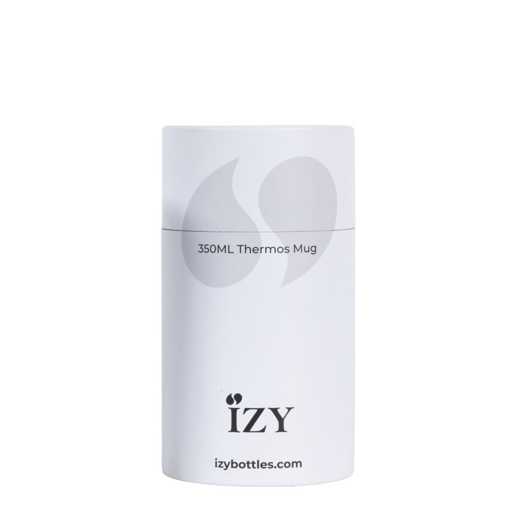 Verpakking van de IZY Thermosbeker Mat Wit - 350 ml