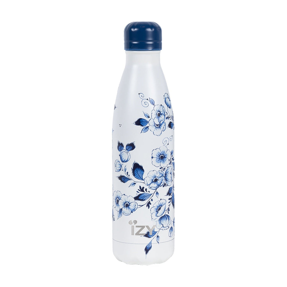 IZY Thermosfles Heinen Delfts Blauw x Blossom - 500 ml op witte achtergrond