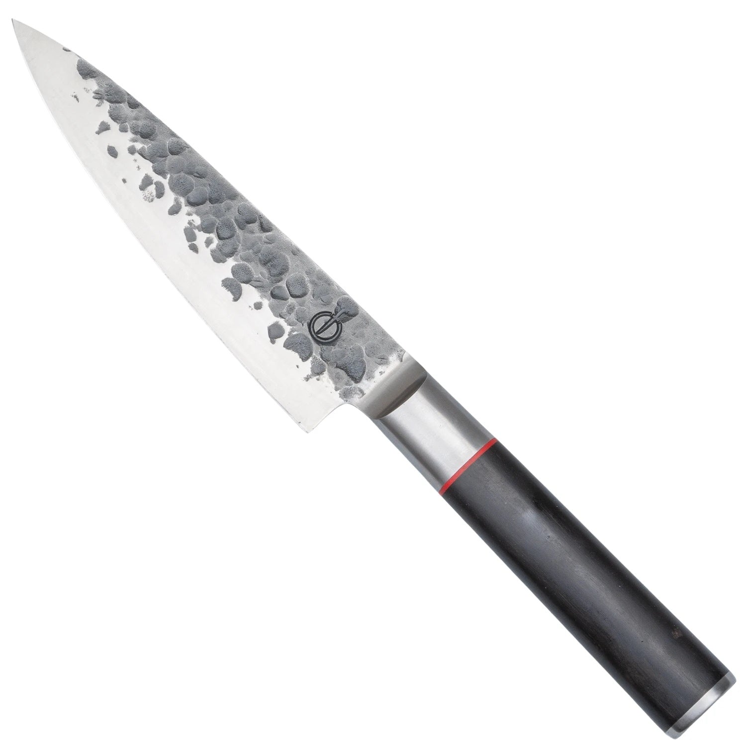 Forged Sebra koksmes 16 cm met donkerhouten handvat op wit