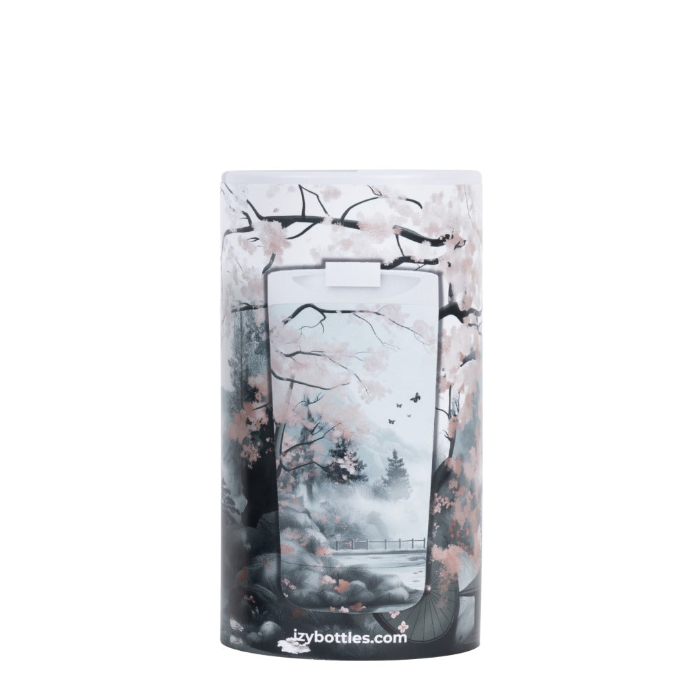 Verpakking van de IZY Thermosbeker Sakura Dreams met kersenbloesemprint