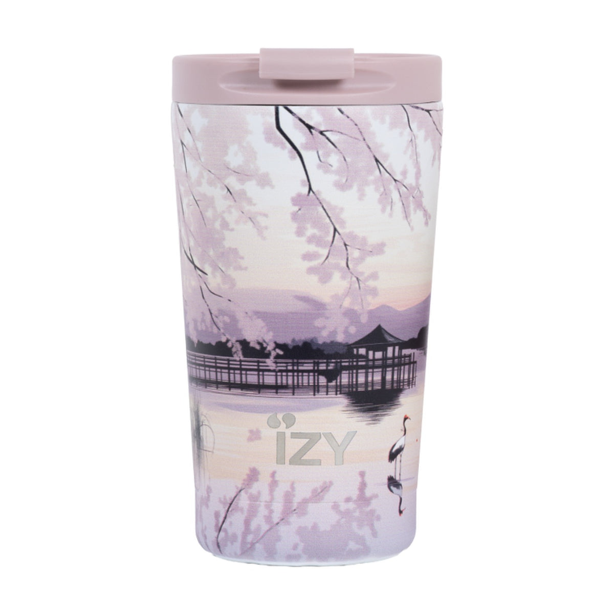 IZY Thermosbeker Sunset Lake op witte achtergrond