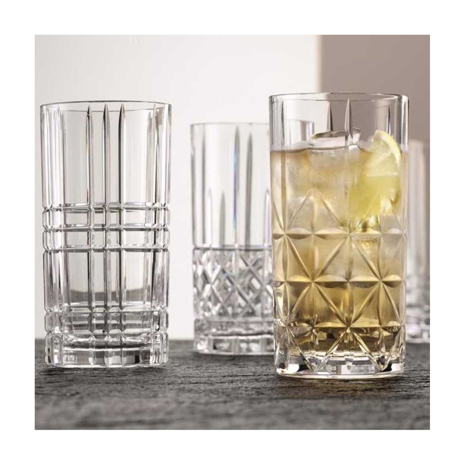 Nachtmann Noblesse longdrinkglas close-up kristalpatroon