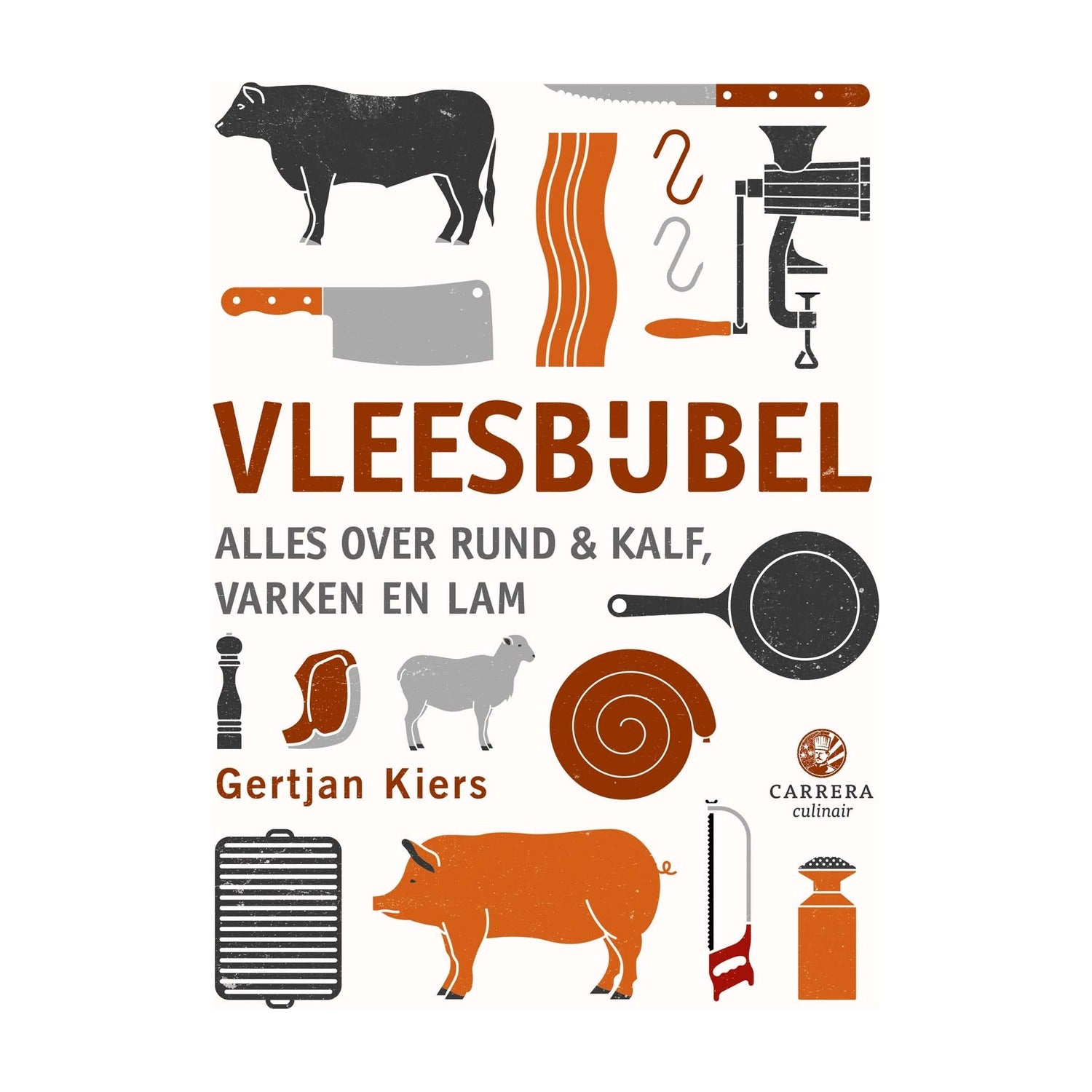 Vleesbijbel op witte achtergrond