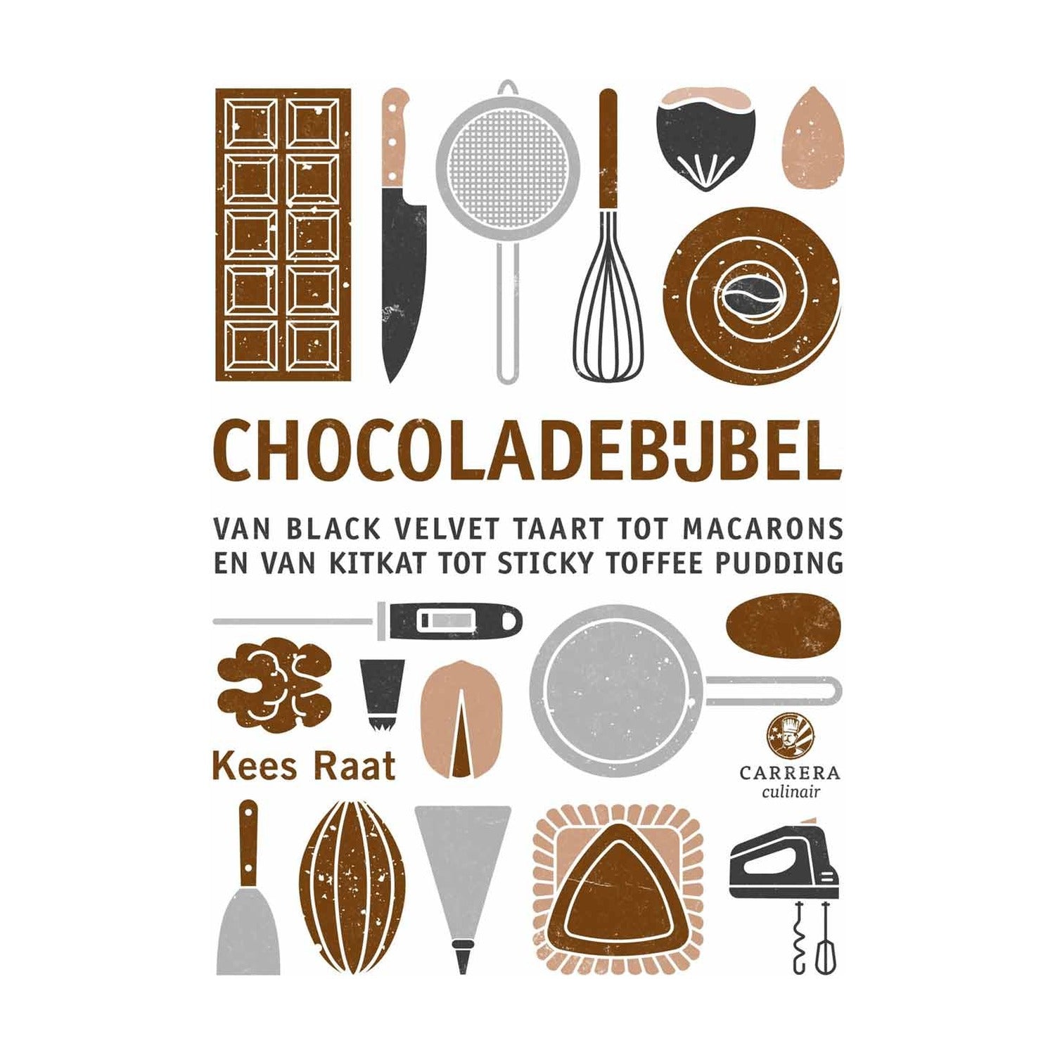 Chocoladebijbel op witte achtergrond
