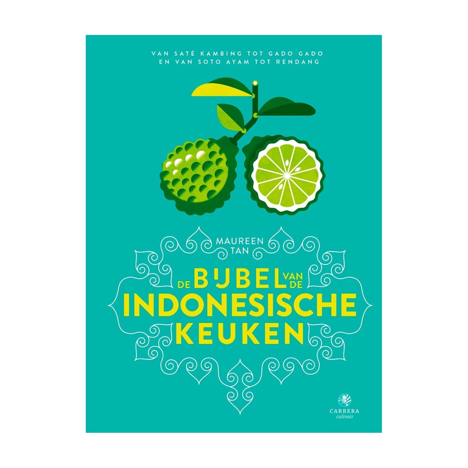 De Bijbel van de Indonesische Keuken op witte achtergrond