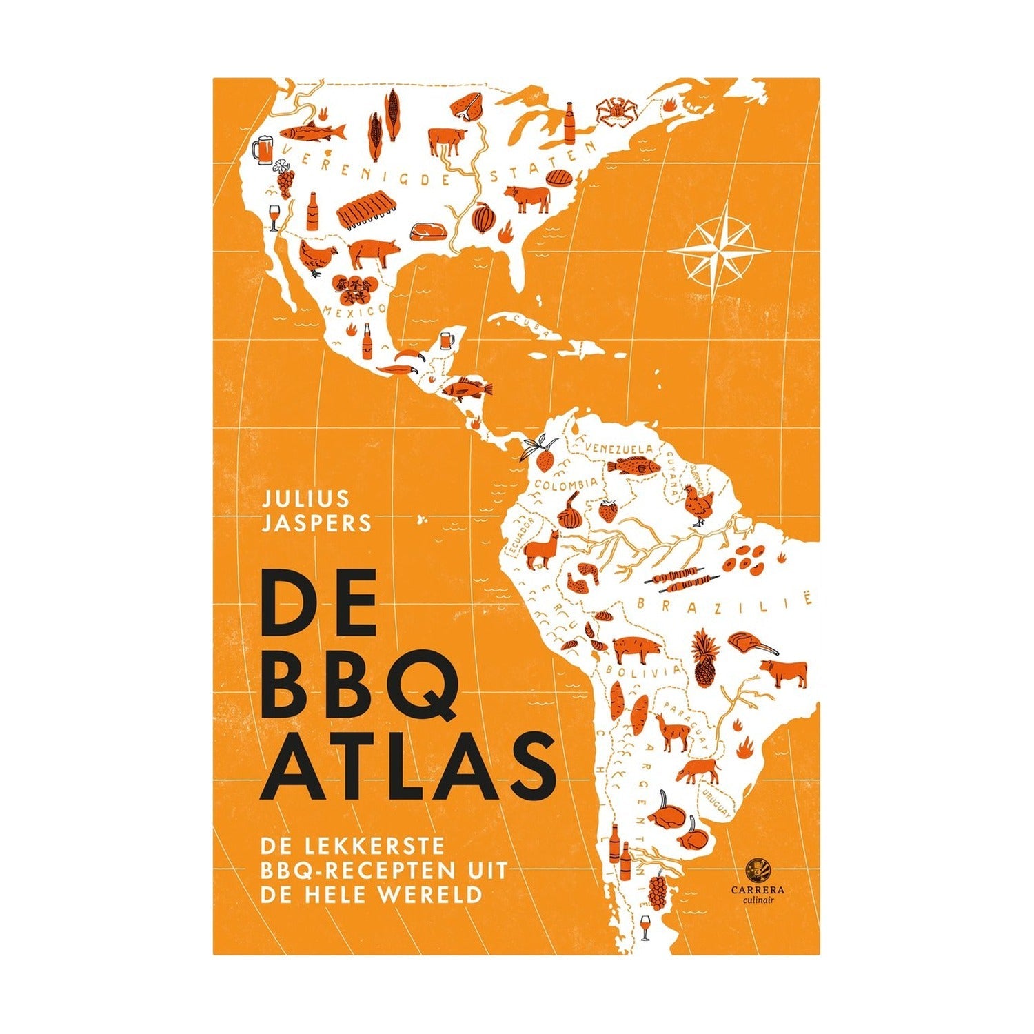 De BBQ Atlas op witte achtergrond