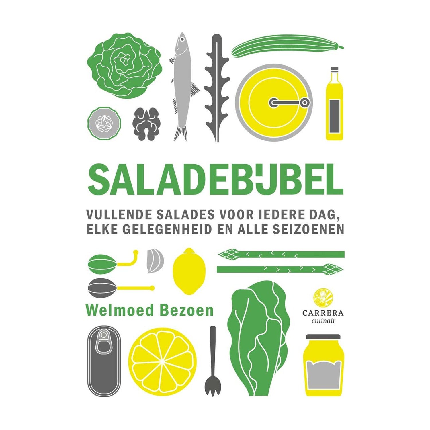 Saladebijbel op witte achtergrond