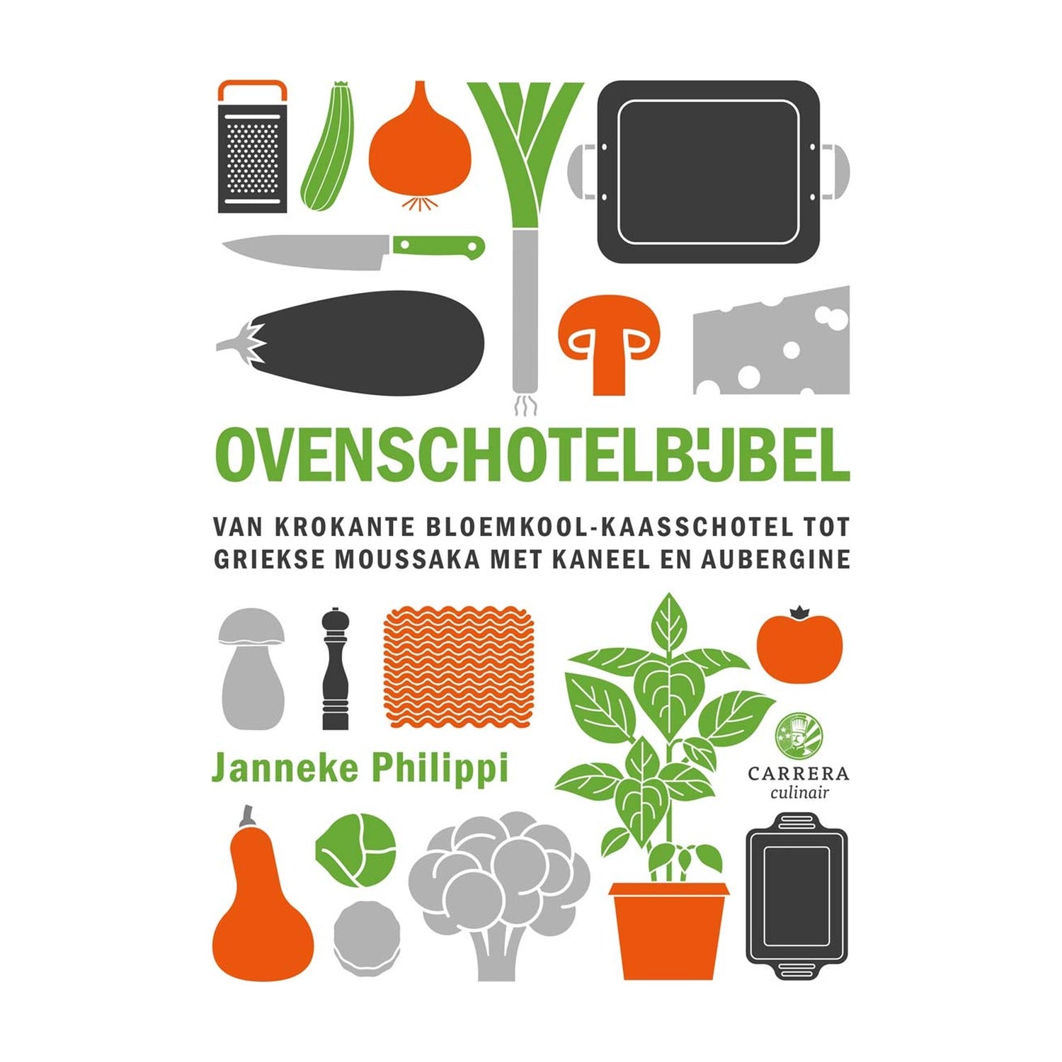 Ovenschotelbijbel op witte achtergrond