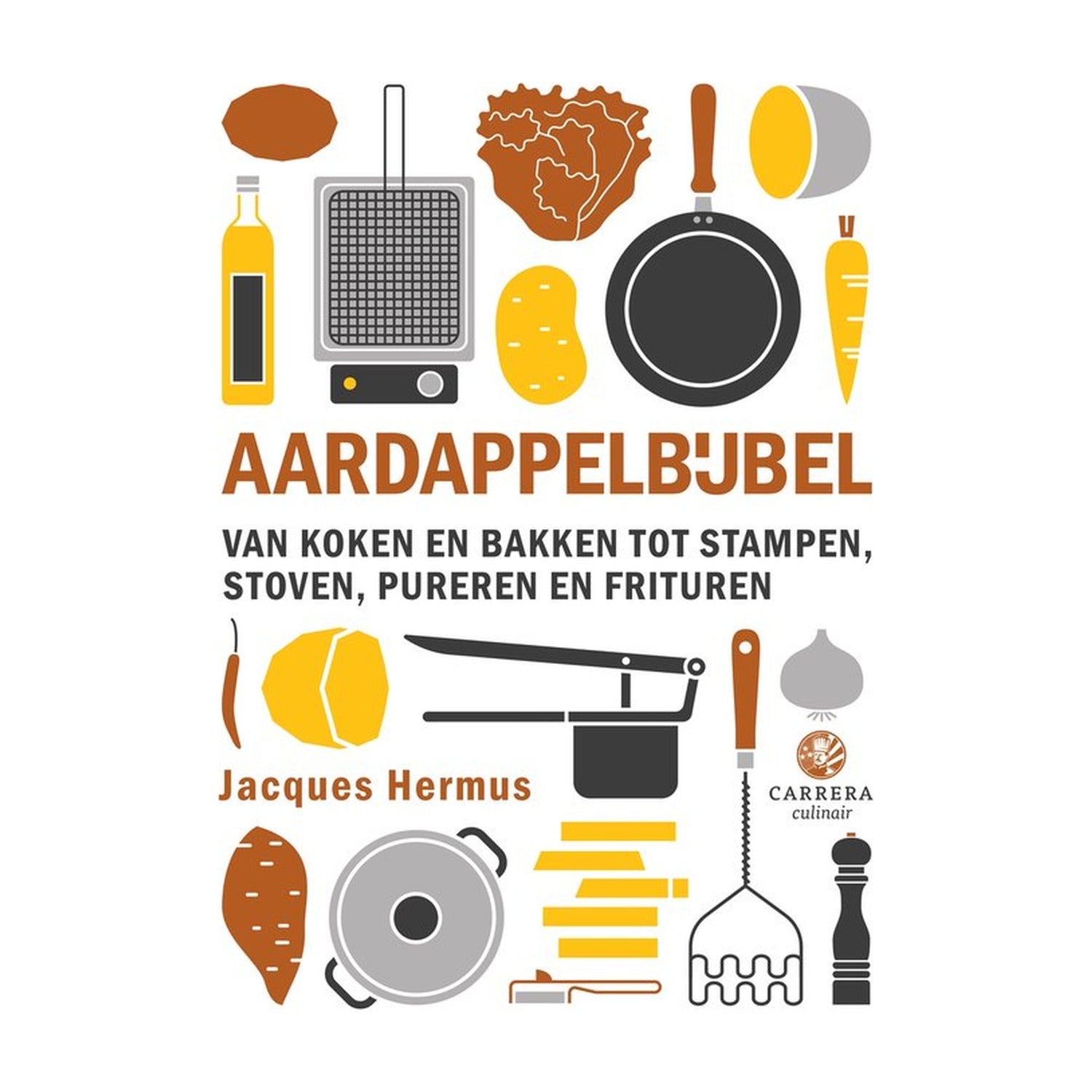 Aardappelbijbel op witte achtergrond
