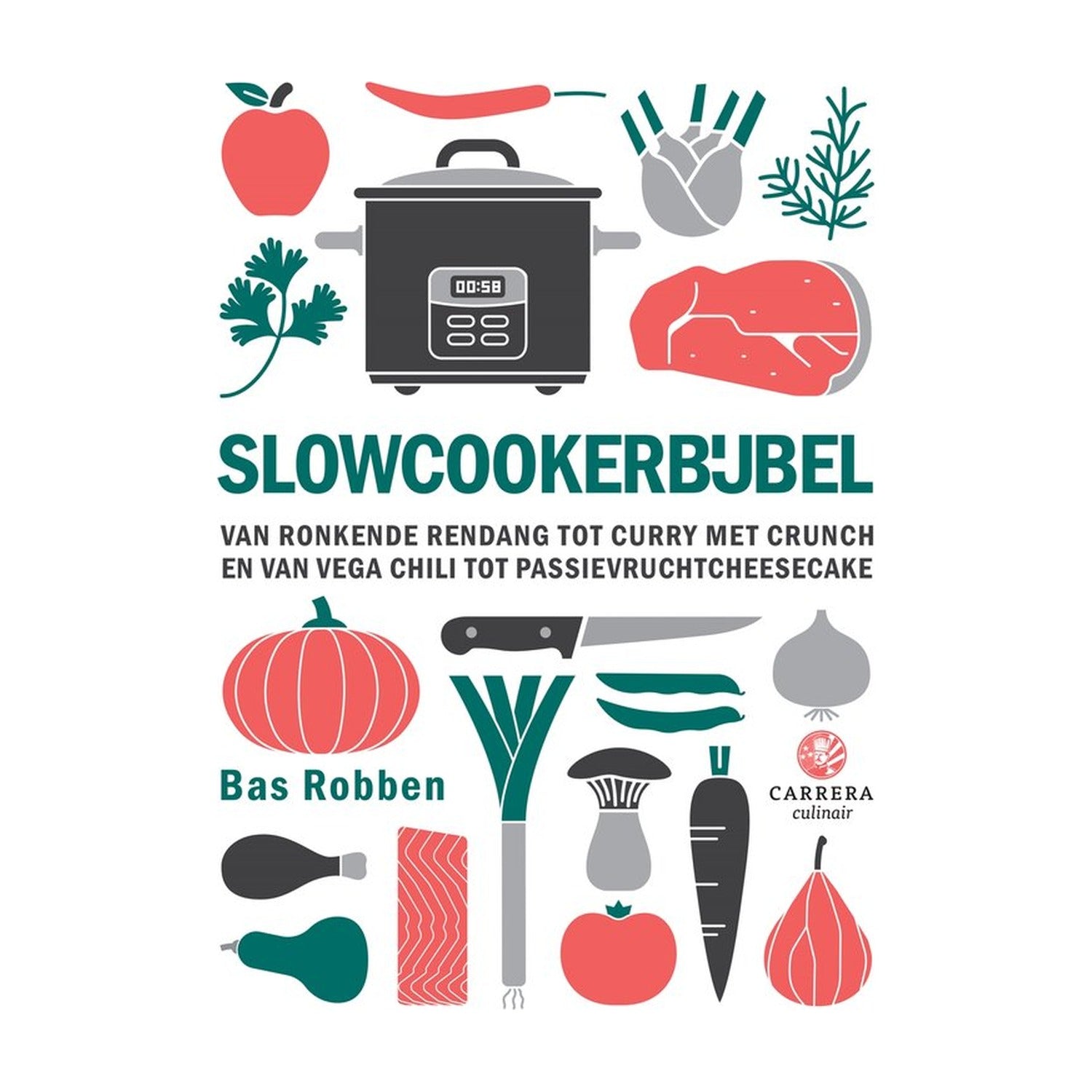 Slowcookerbijbel op witte achtergrond