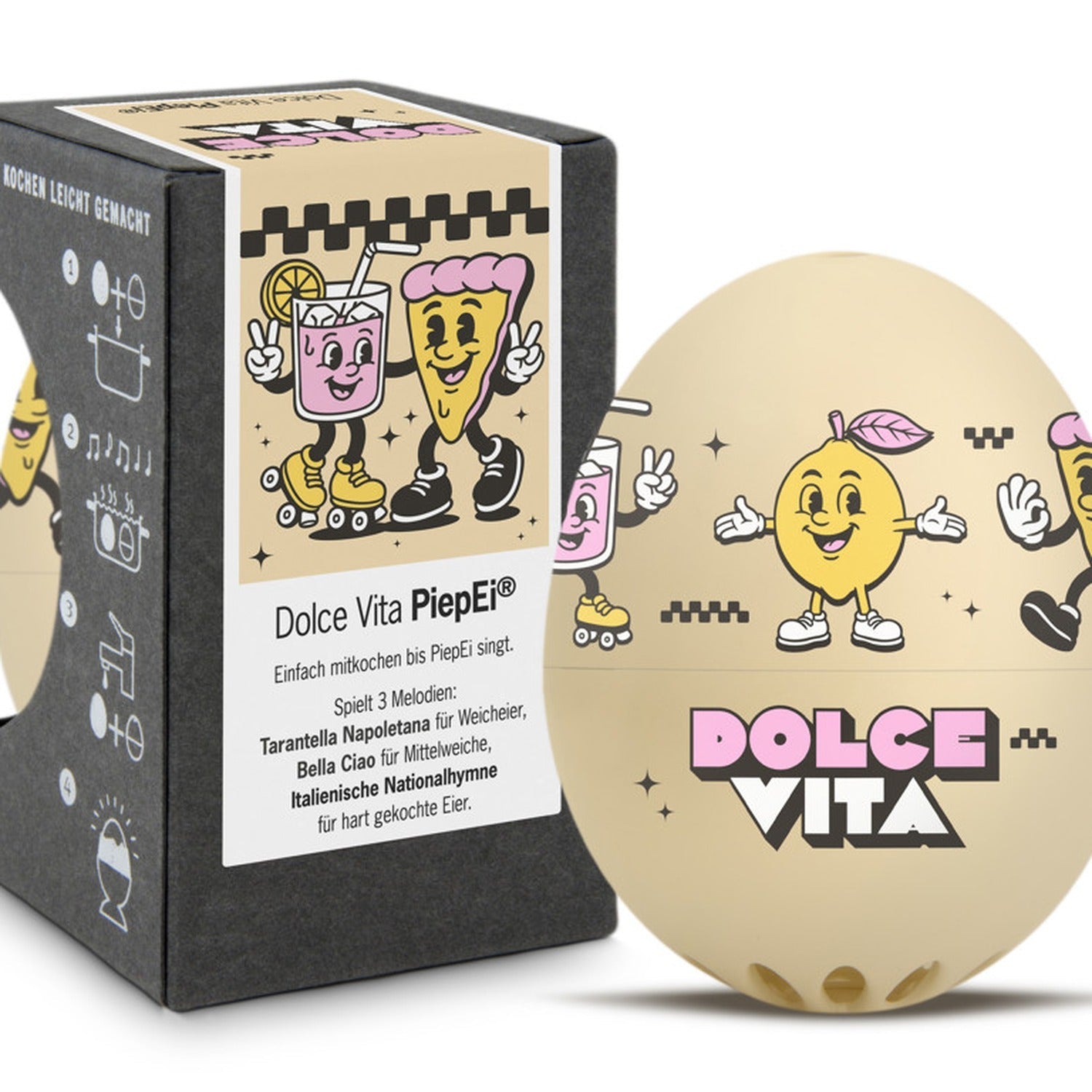Brainstream Piep Ei - Dolce Vita op witte achtergrond
