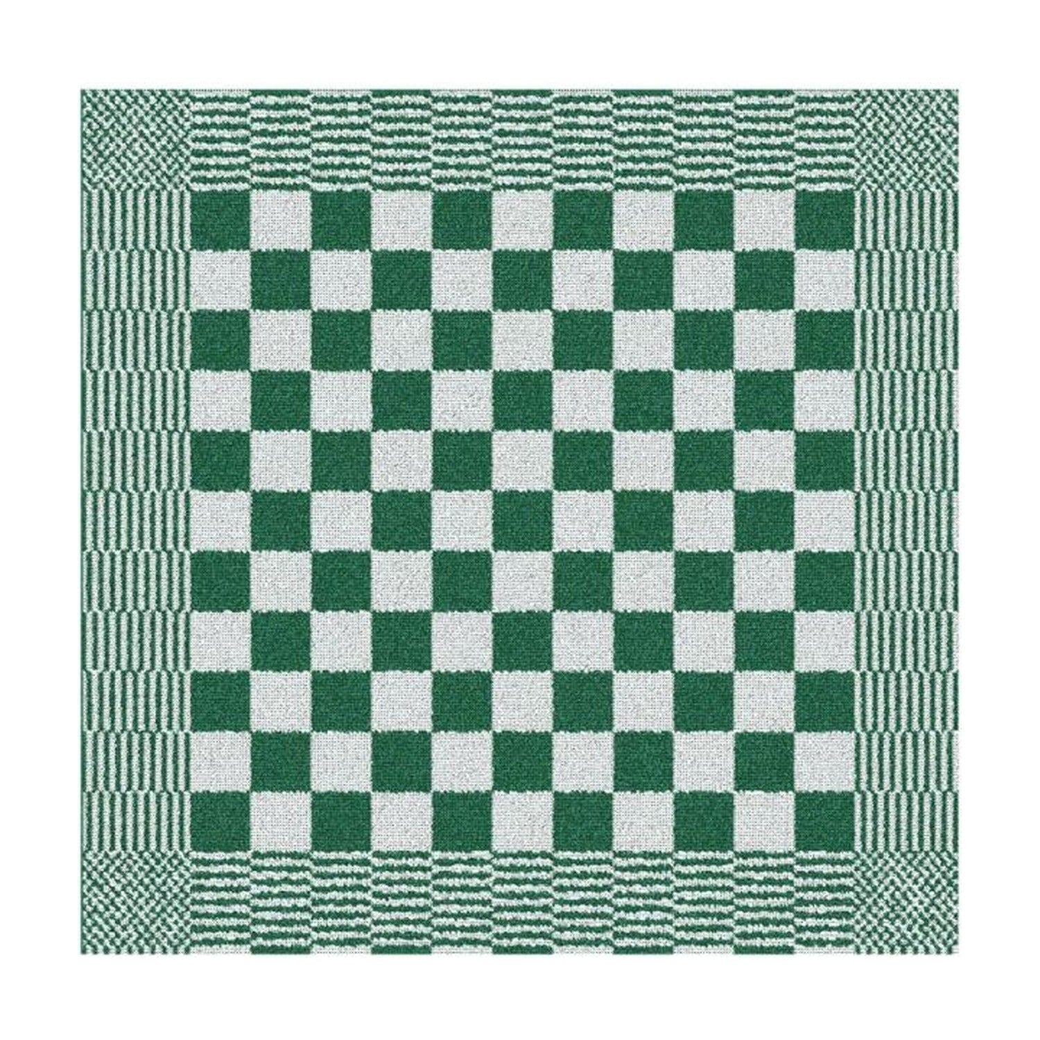 DDDDD Keukendoek - Blok Groen op witte achtergrond