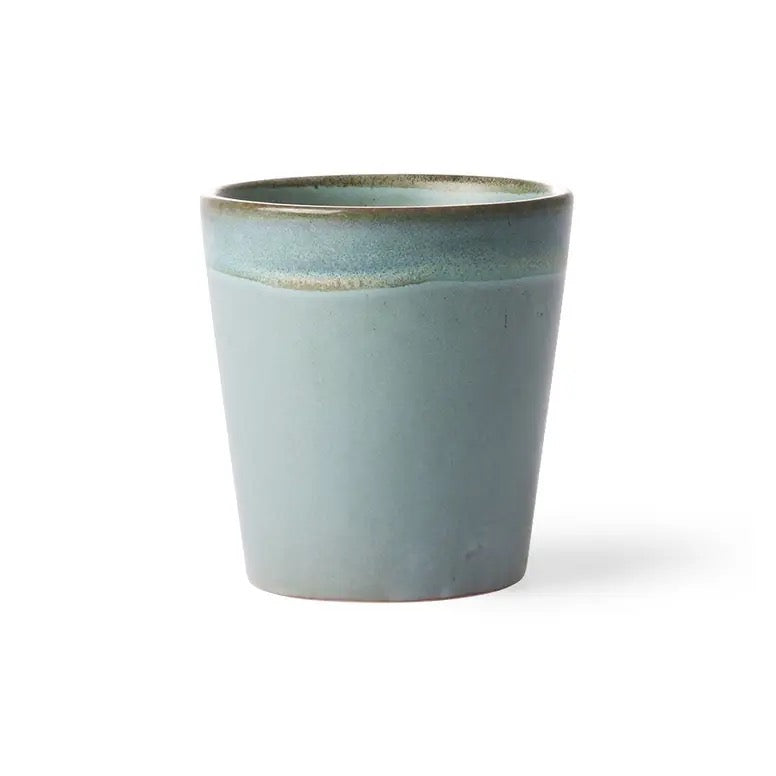 HKLiving 70's Koffiemok - Moss op witte achtergrond