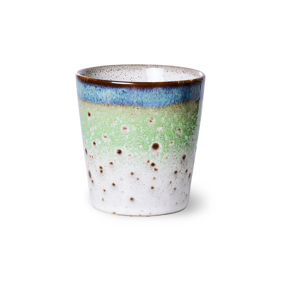 HKLiving 70's Koffiemok - Comet op witte achtergrond
